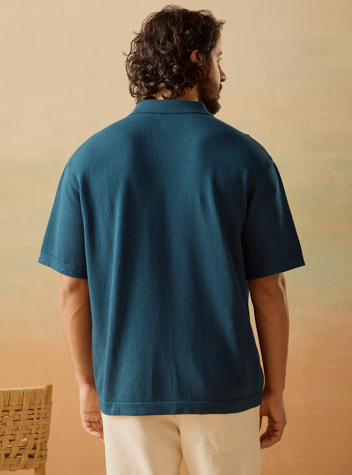 Atlantic Blue Cotton Shirt