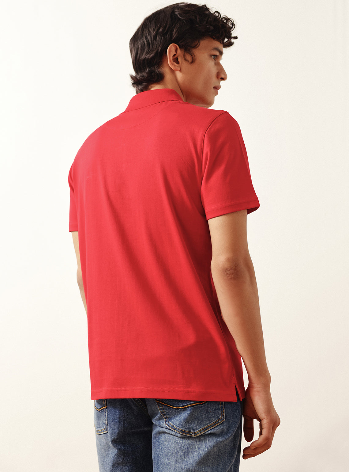 Jasper Red Cotton Polo