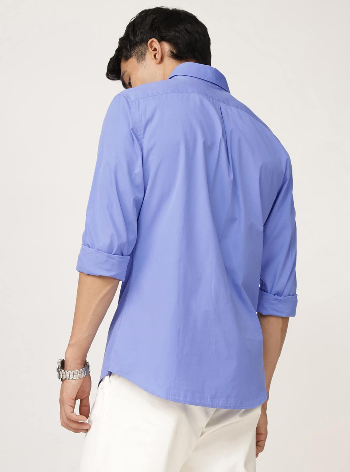 Tropical Blue Cotton Shirt