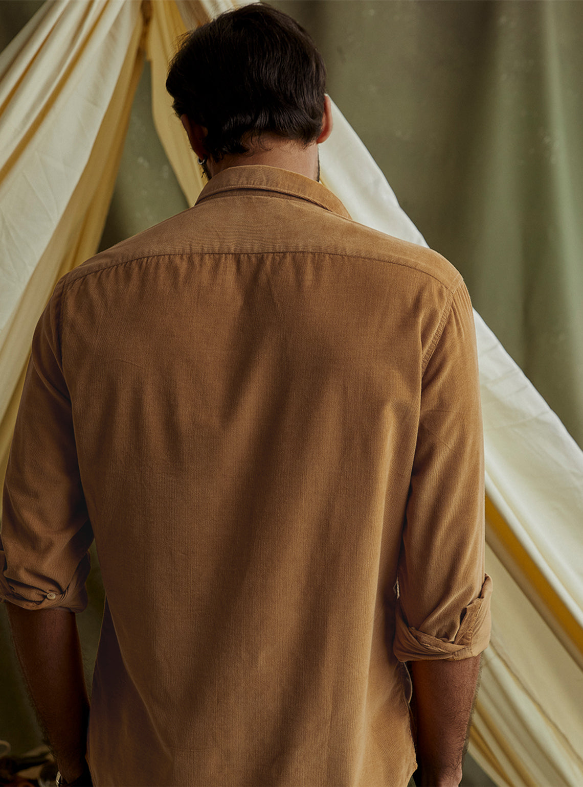 Corbett Sand Corduroy Shirt