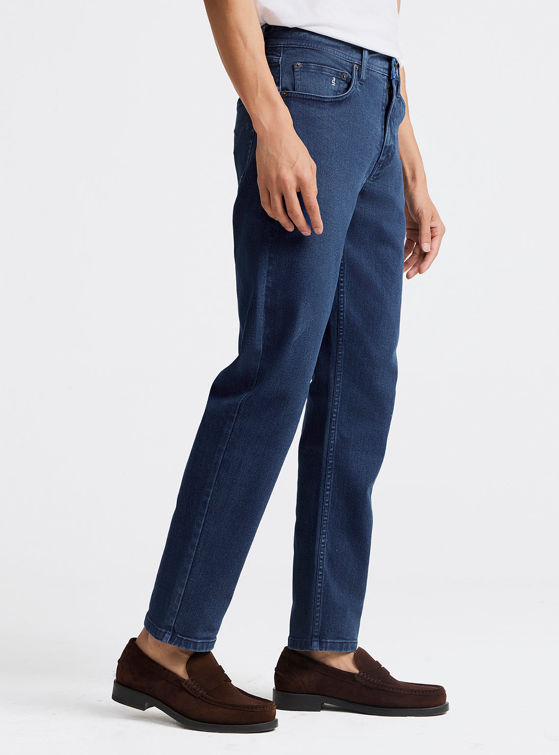 Lake Blue Cotton Blend Jeans