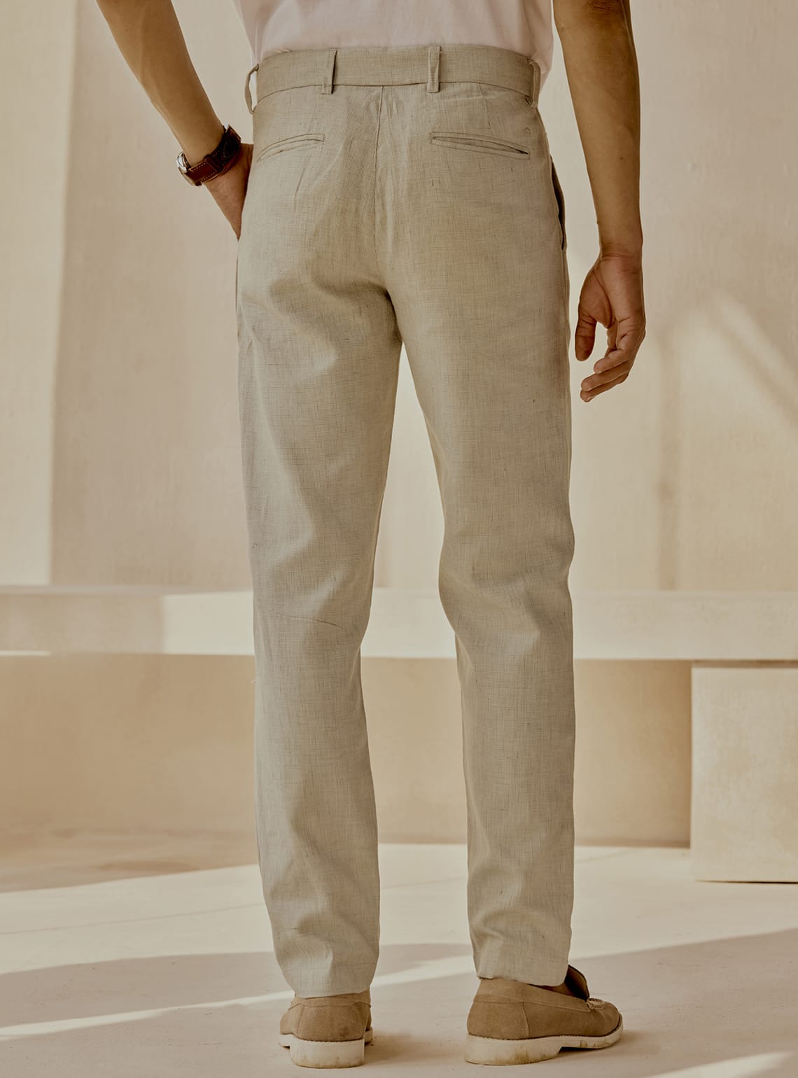 Bison Cotton Linen Trousers