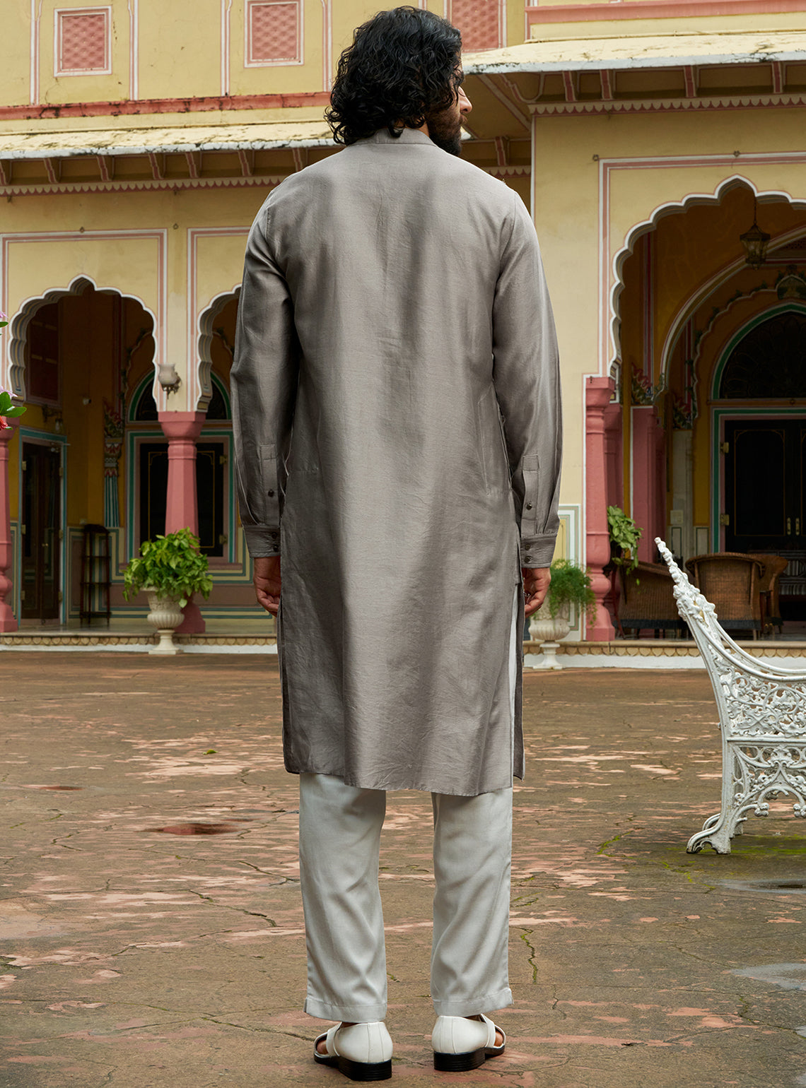 Zorba Grey Cotton Silk