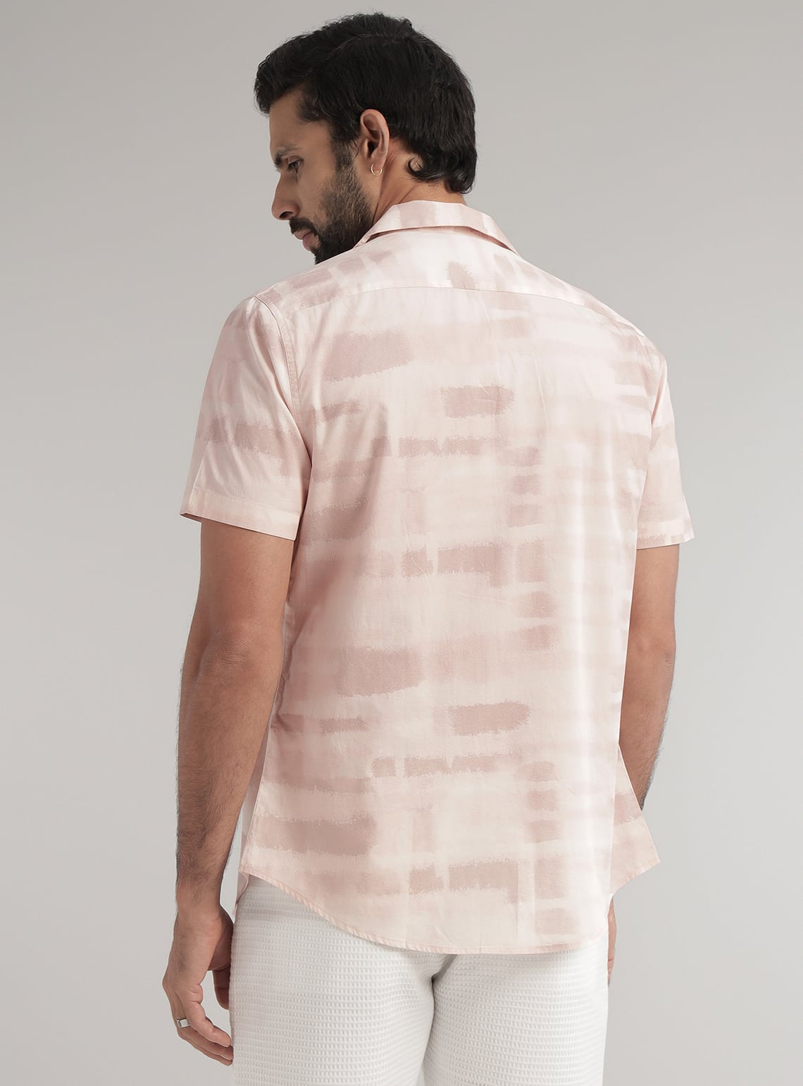 Coral Stroke Print Shirt