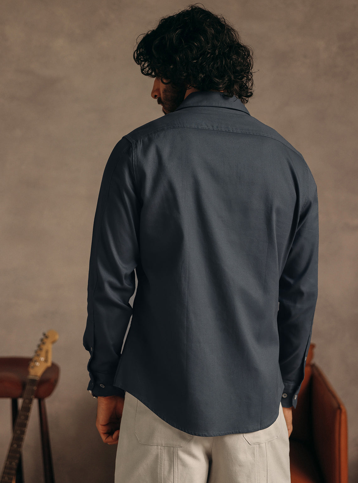 Storm Blue Cotton Shirt