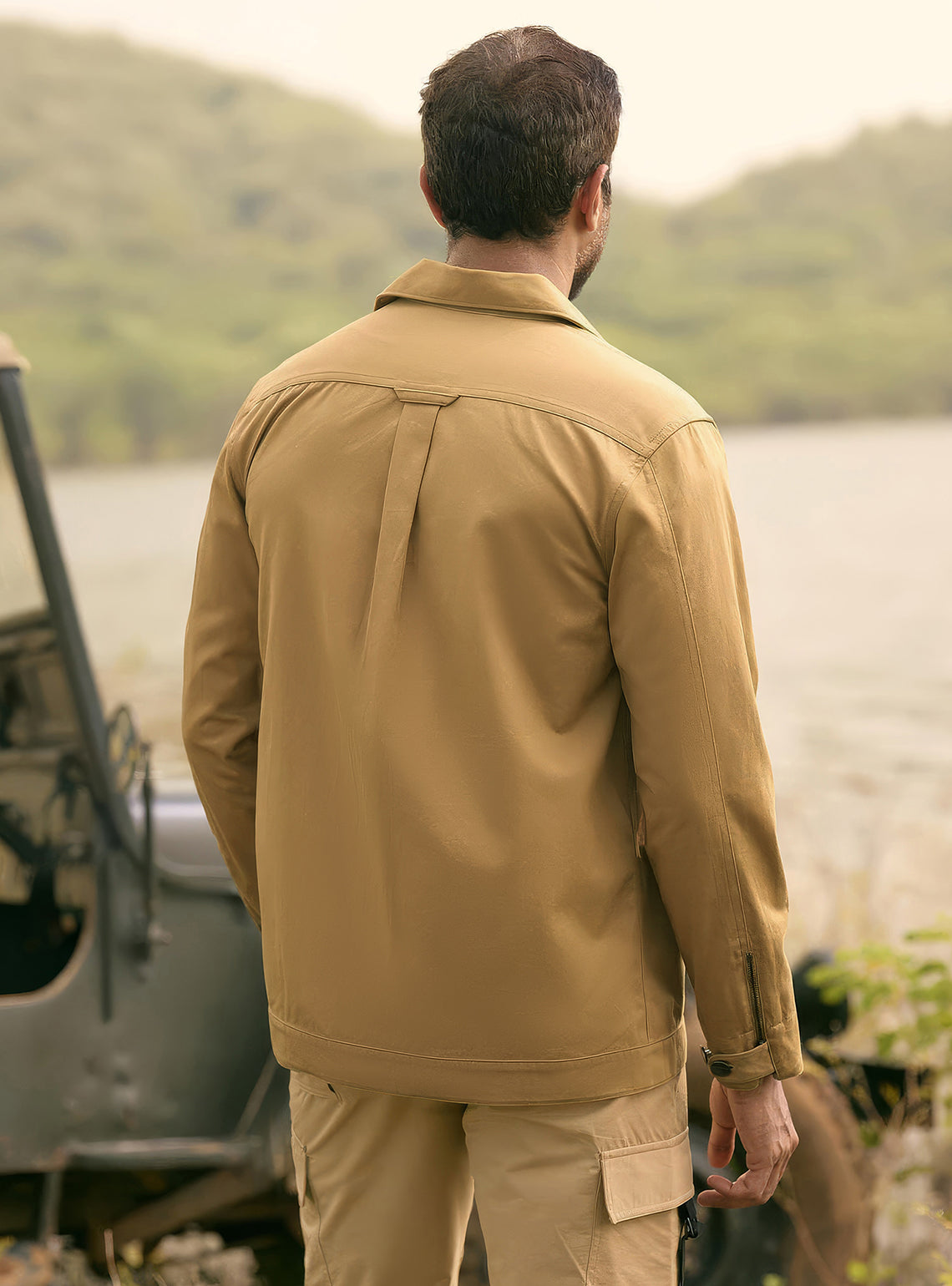 Khaki Safari Cotton Jacket
