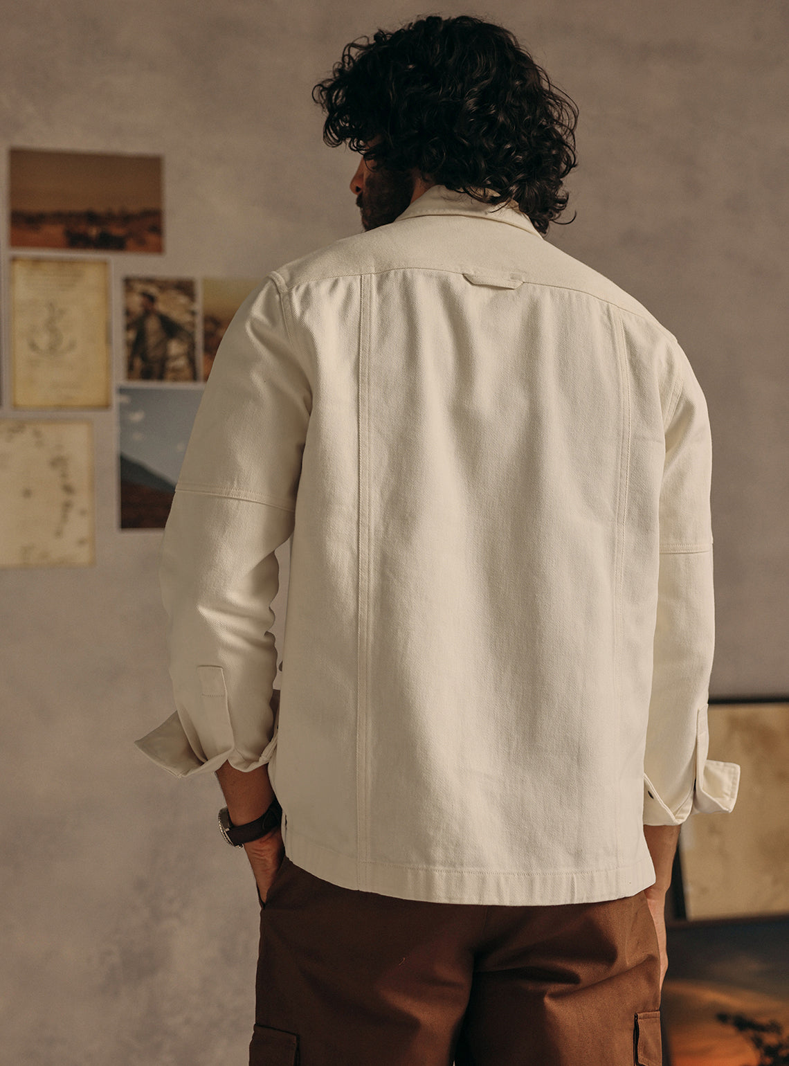 Malta Off White Cotton Overshirt