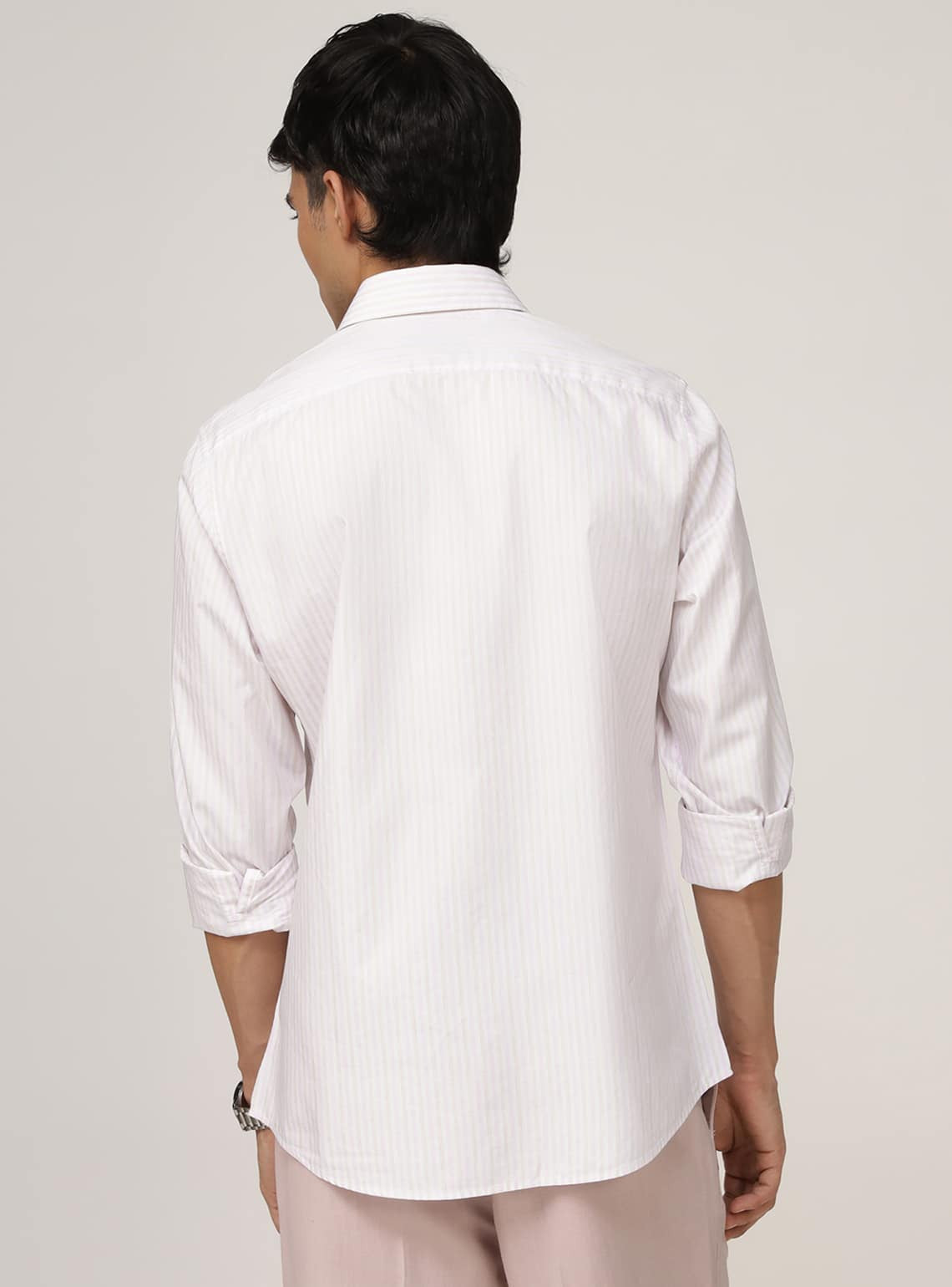 Light Lilac Cotton Melange Shirt