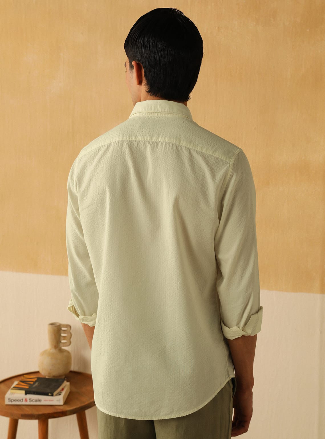 Tallow White Seersucker Shirt