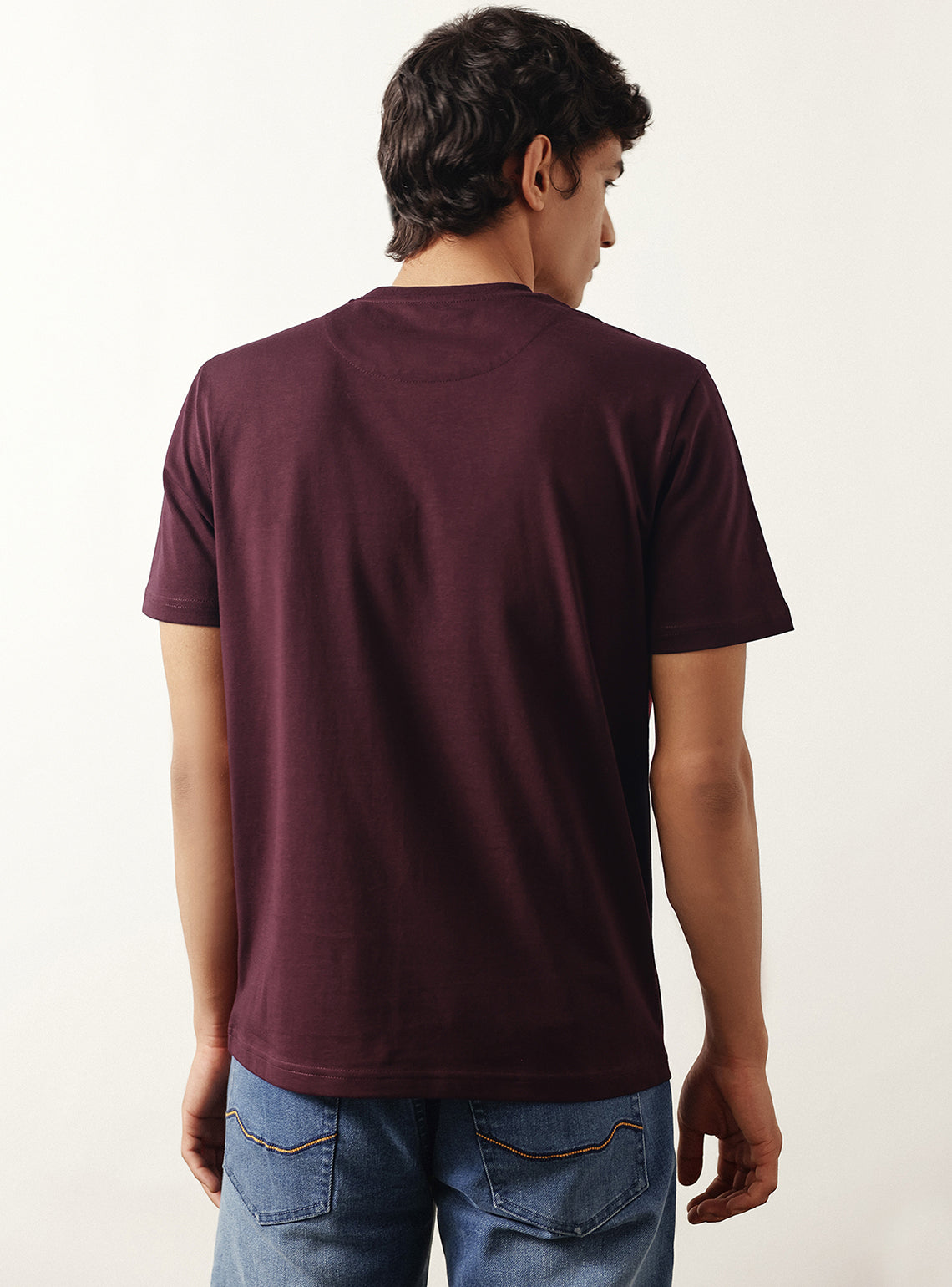 Wineberry Burgundy Cotton Crew