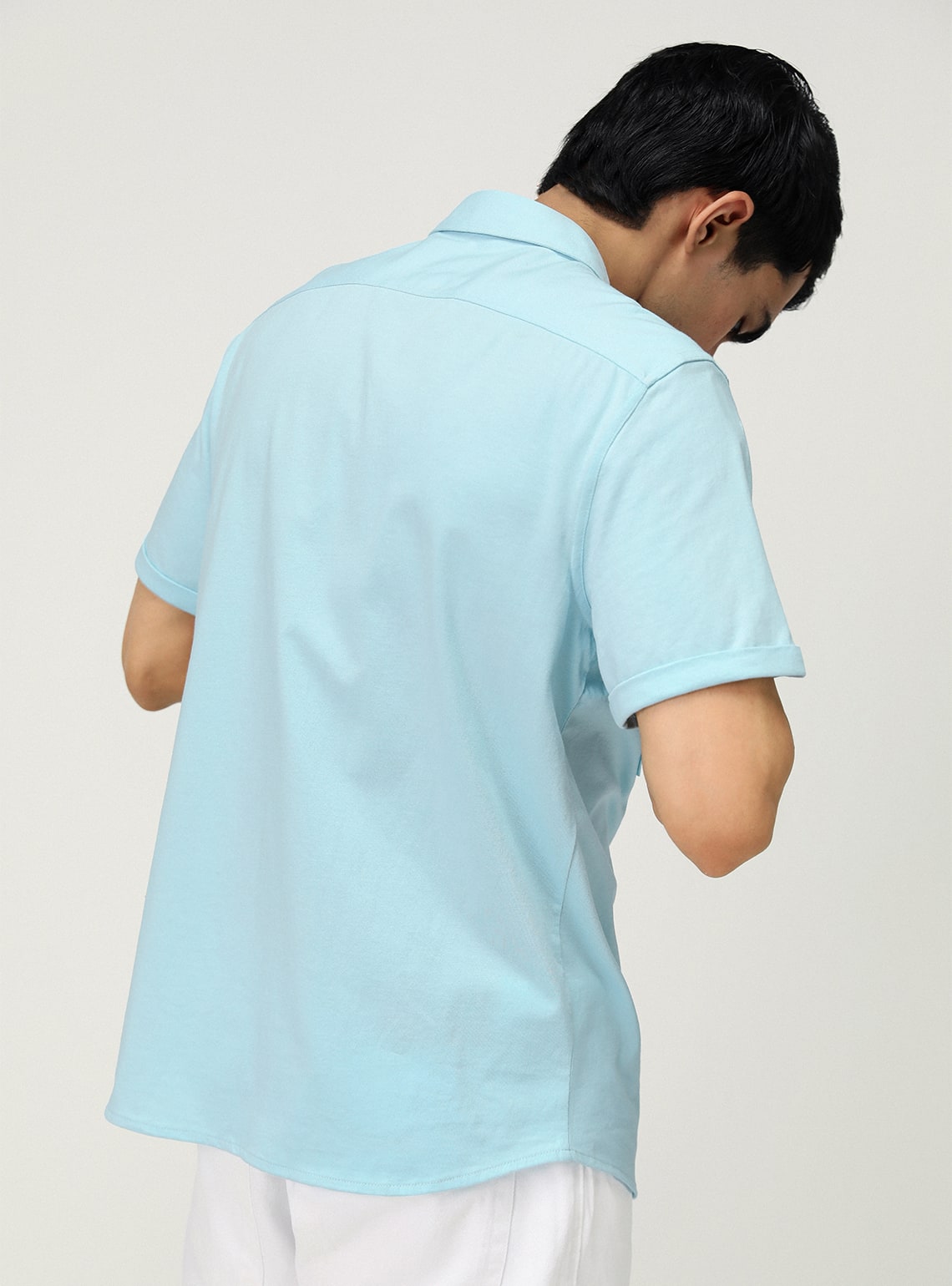 Ice Blue Shirt Half