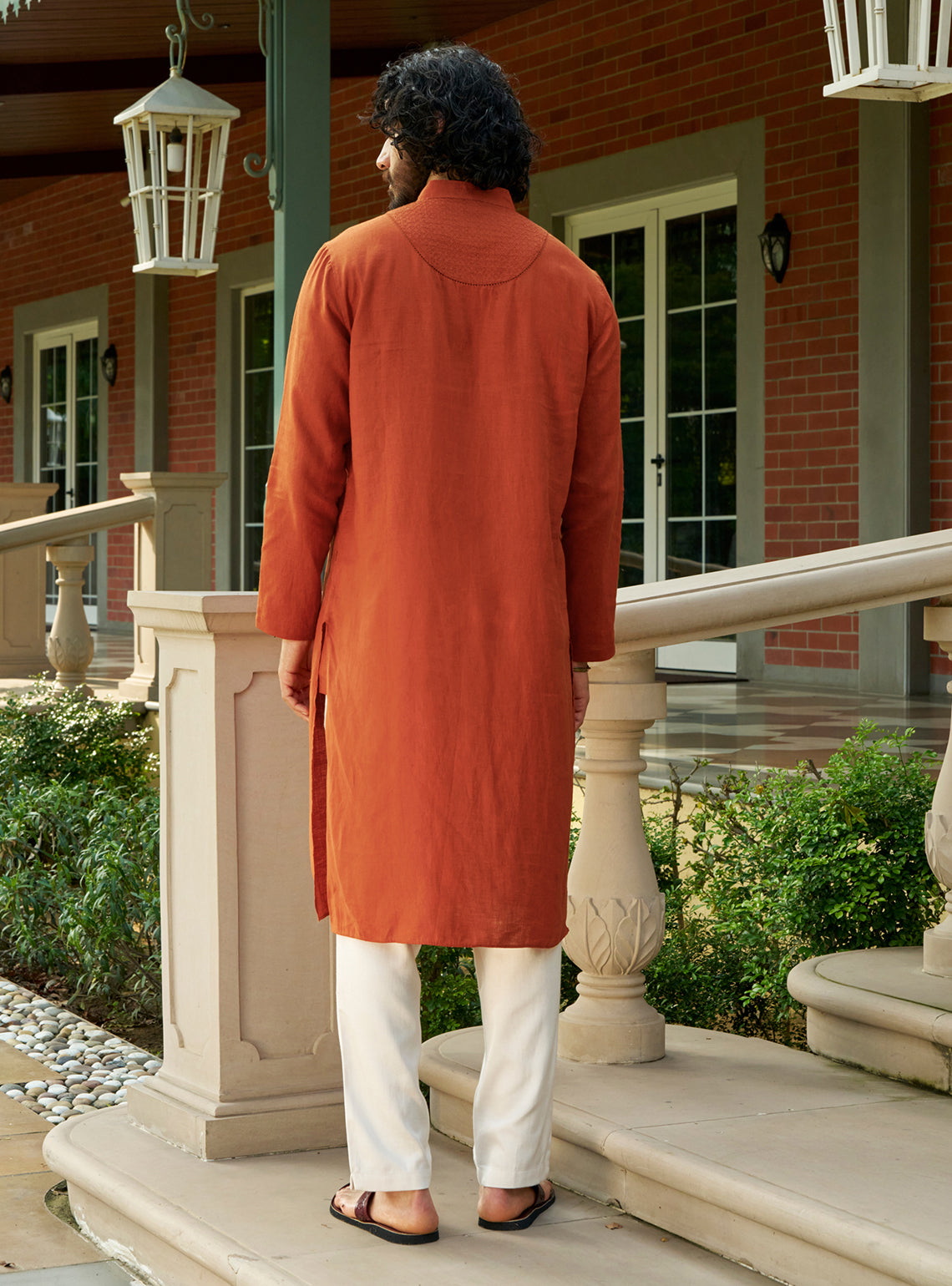 Rodh Rust Linen Kurta