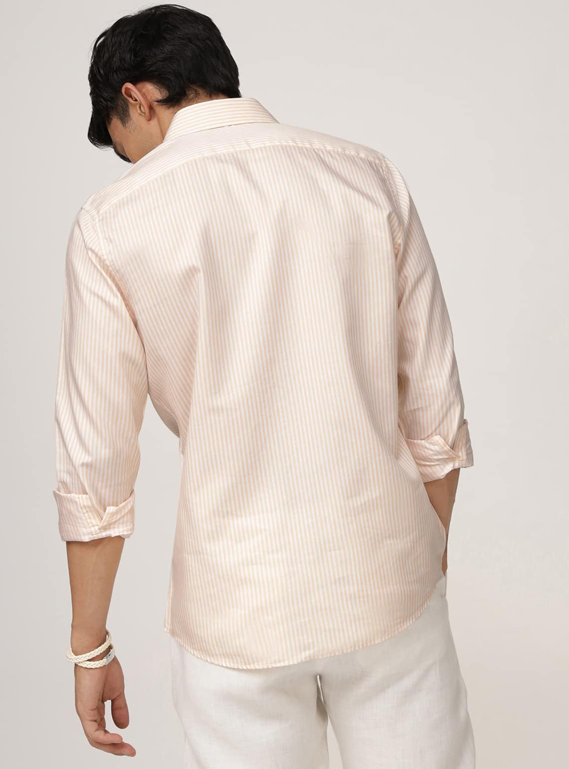Faded Coral Cotton Tencel Shirt