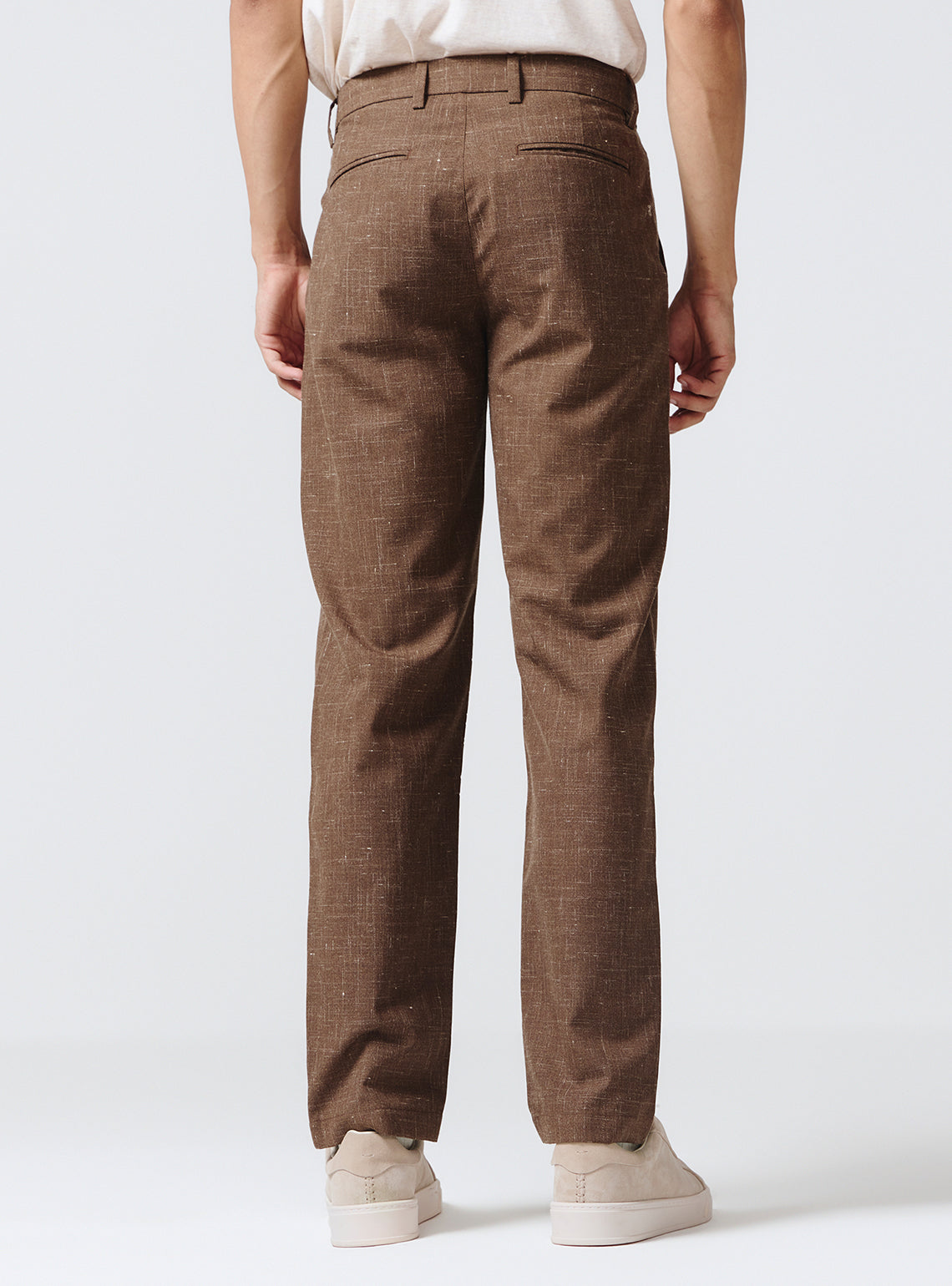 Paco Brown Wool Blend Trousers