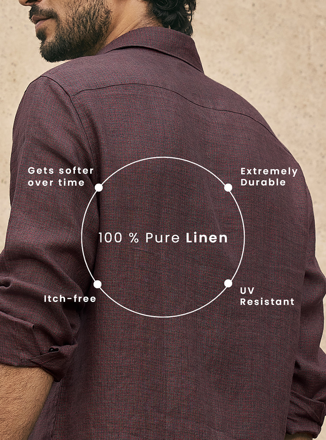 Inferno Black European Linen Check Shirt