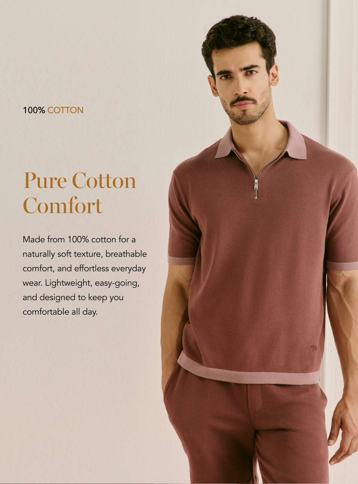 Vineyard Burgundy Cotton Knit Polo