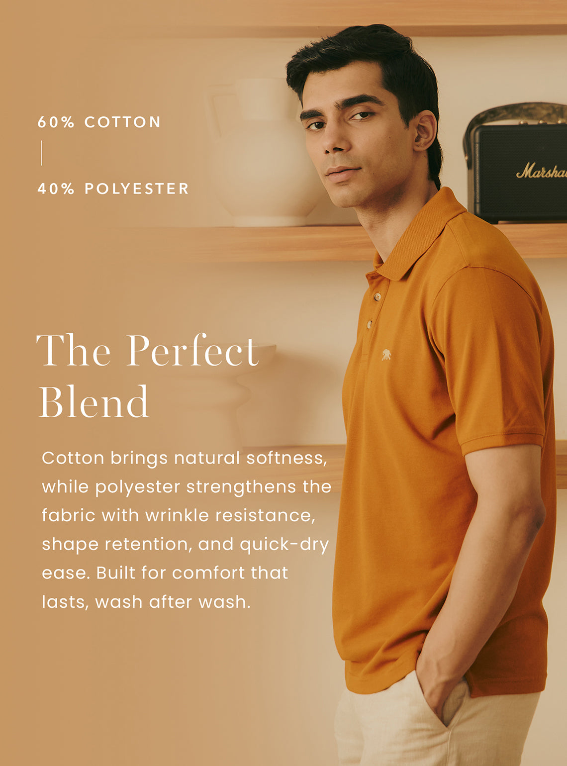 Chilli Rust Cotton Blend Polo
