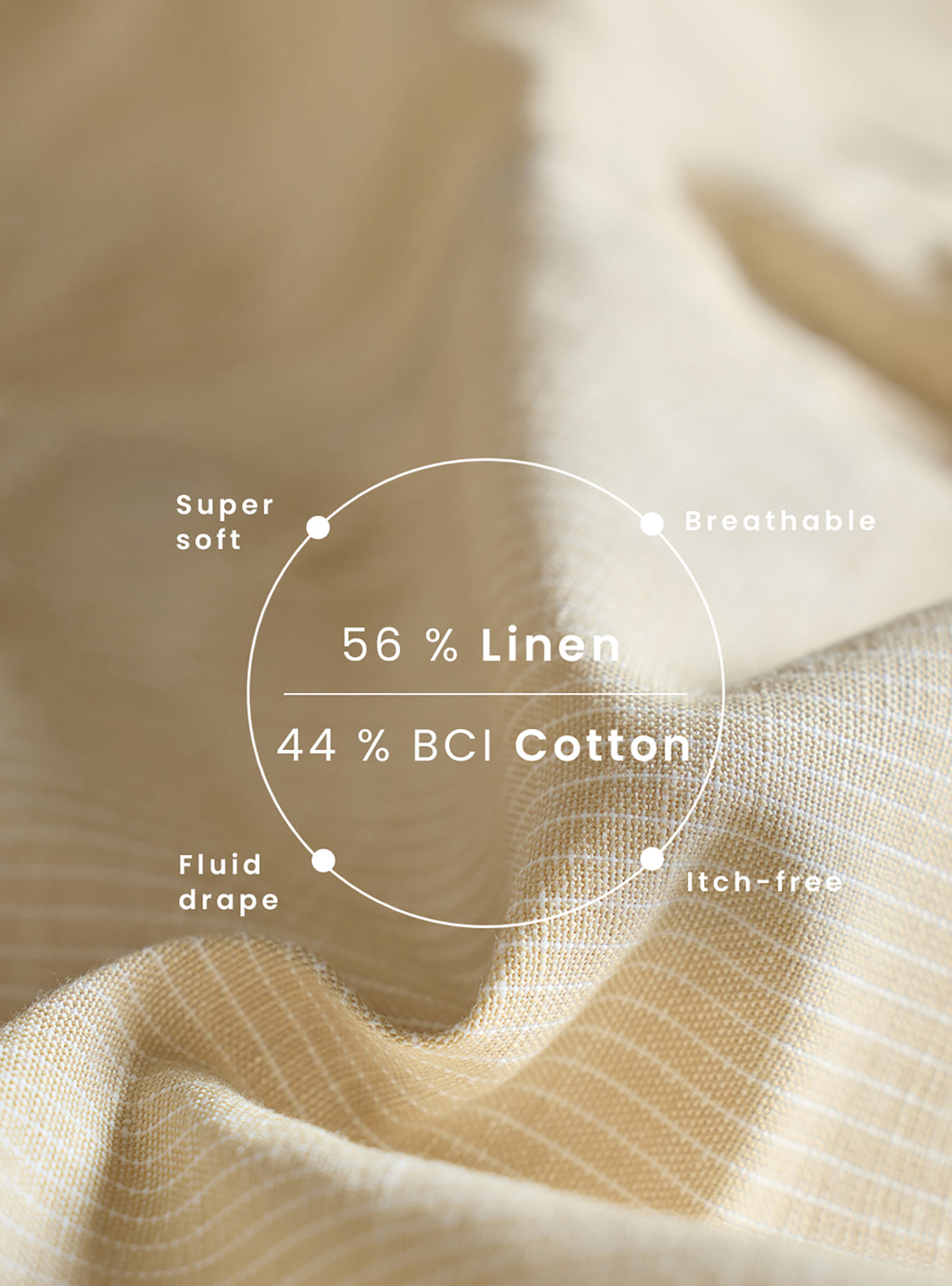 Dune Beige Linen Stripe Trousers