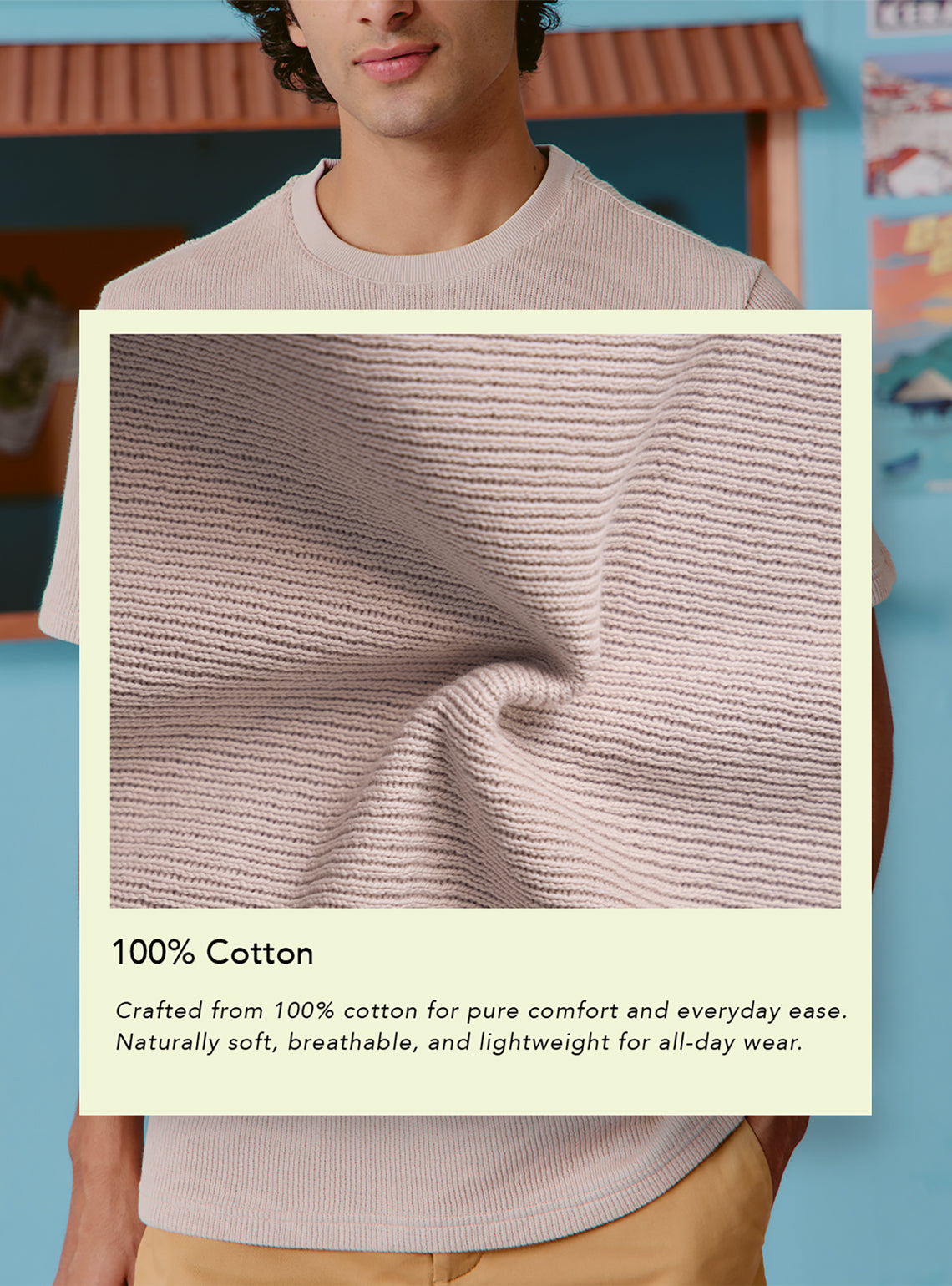 Mudslide Khaki Cotton Rib Crewneck