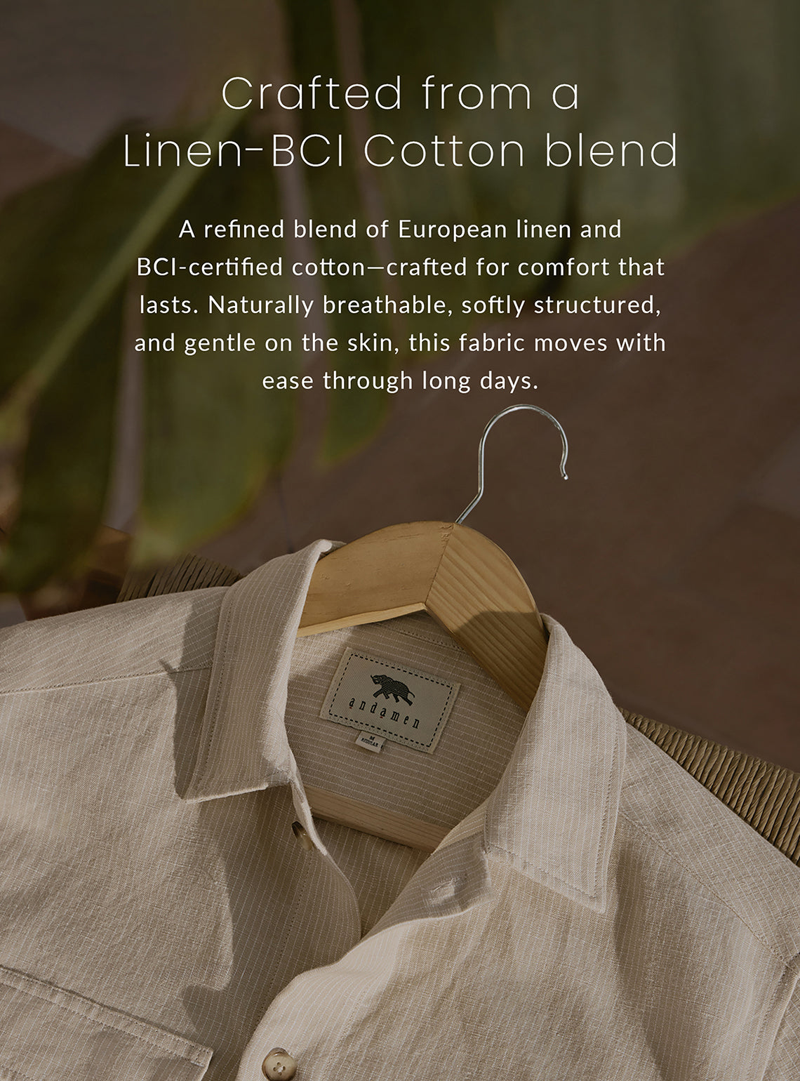 Harbour Green Linen Stripe Trousers