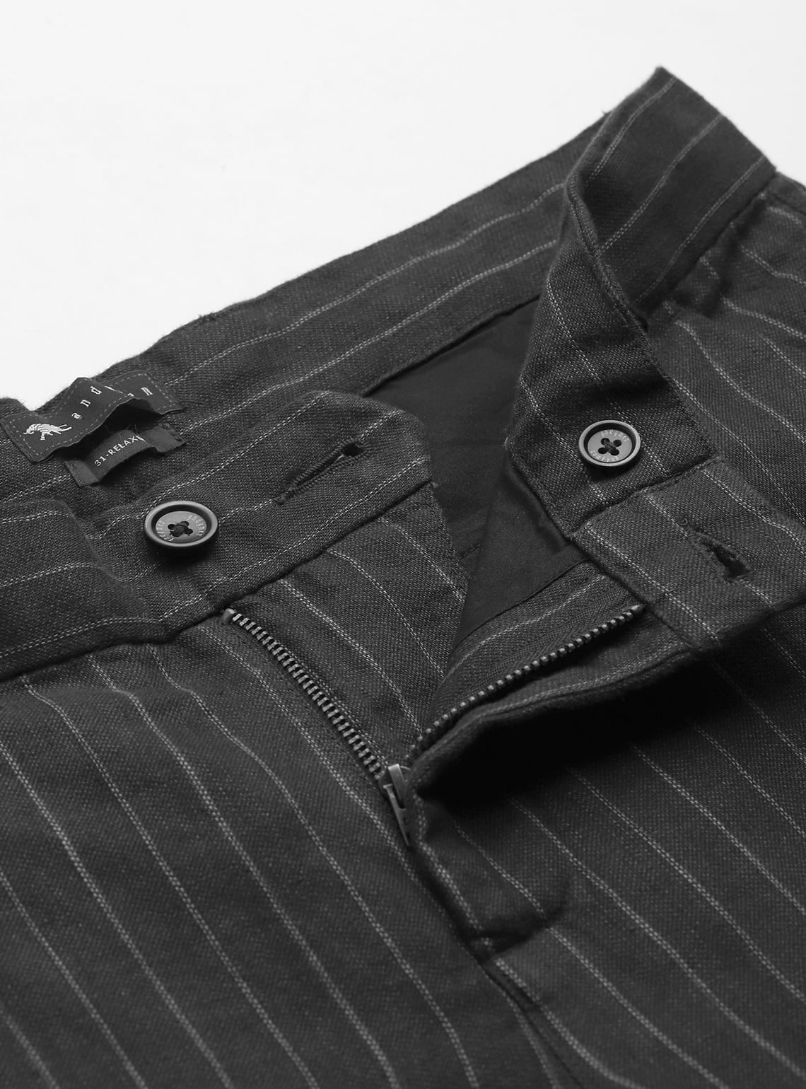 Nero Stripe Linen Trouser