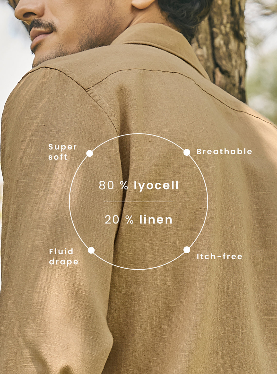 Patina Brown Lyocell Linen Shirt