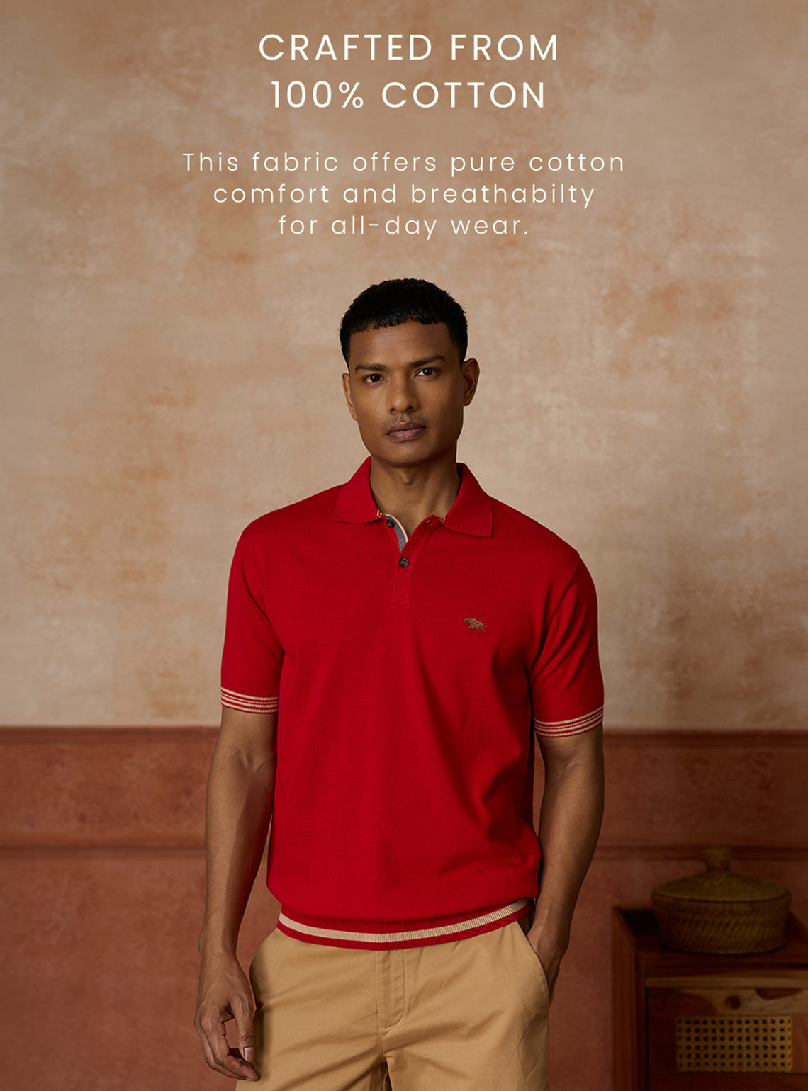 Ruby Beige Tipping Polo