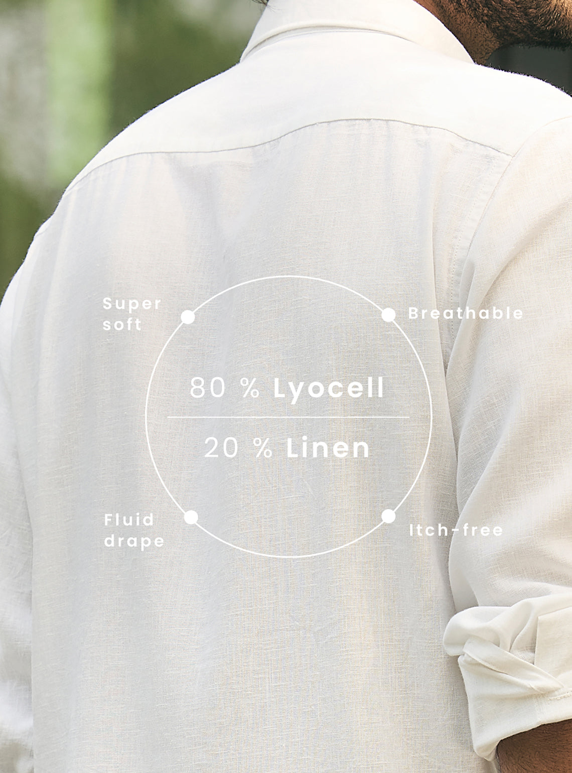 Cloud White Lyocell Linen Shirt