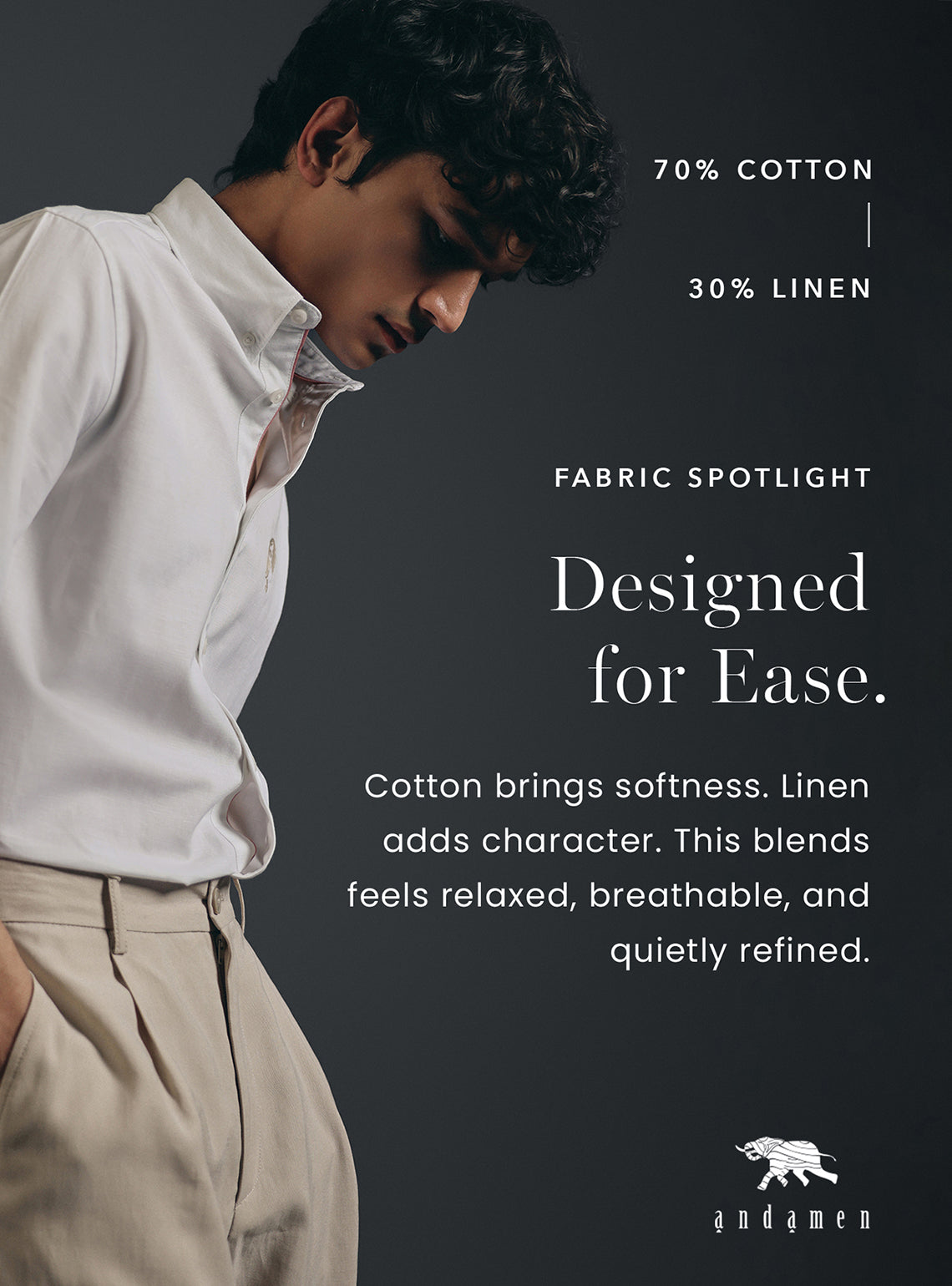 Dandelion White Cotton-Linen Shirt