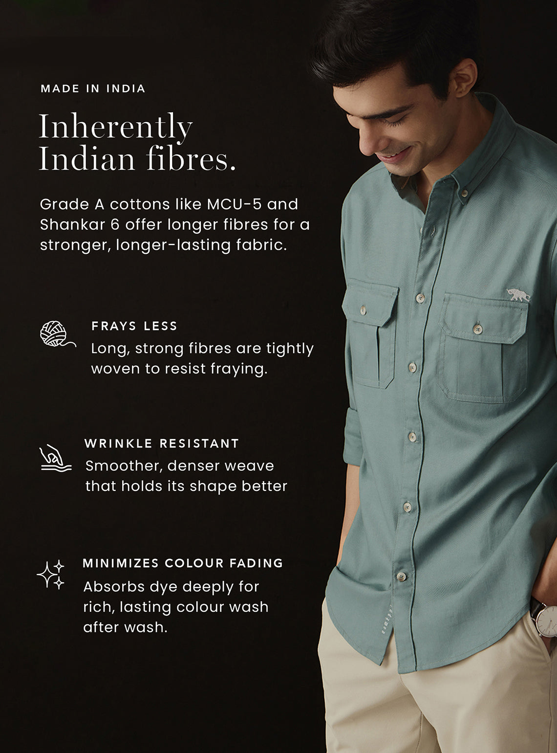 Ash Grey Cotton Dobby Shirt