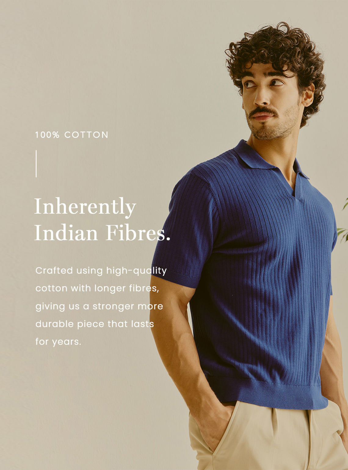 Mykonos Off-White Cotton Knit Polo