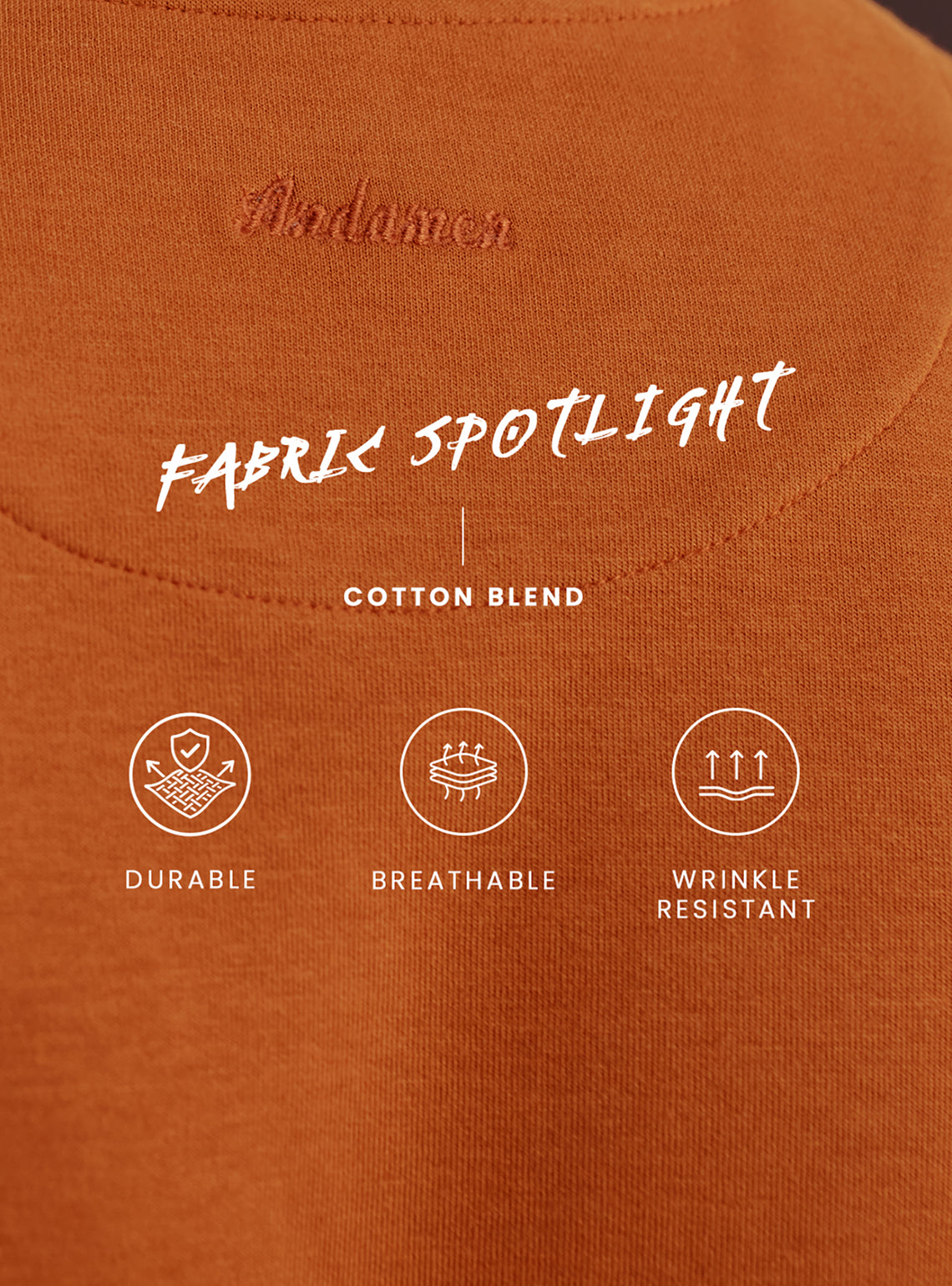 Deep Rust Cotton Blend Crewneck
