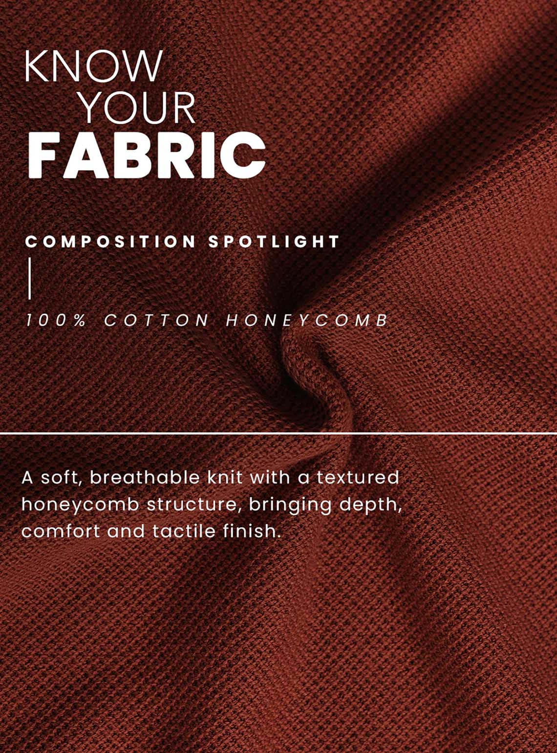 Burnt Rust Cotton Honeycomb Pullover