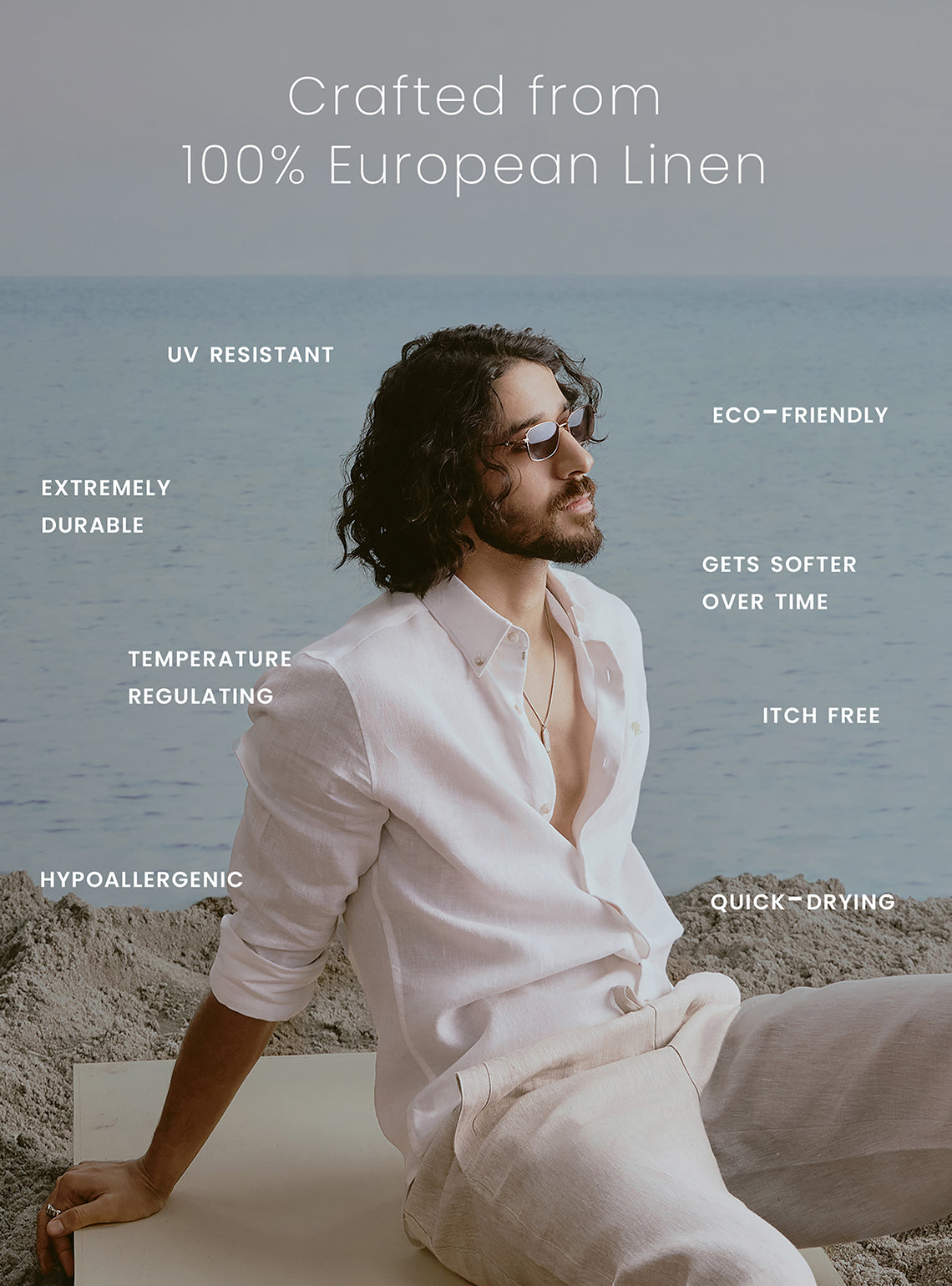 Lagoon Teal Linen Structure Shirt