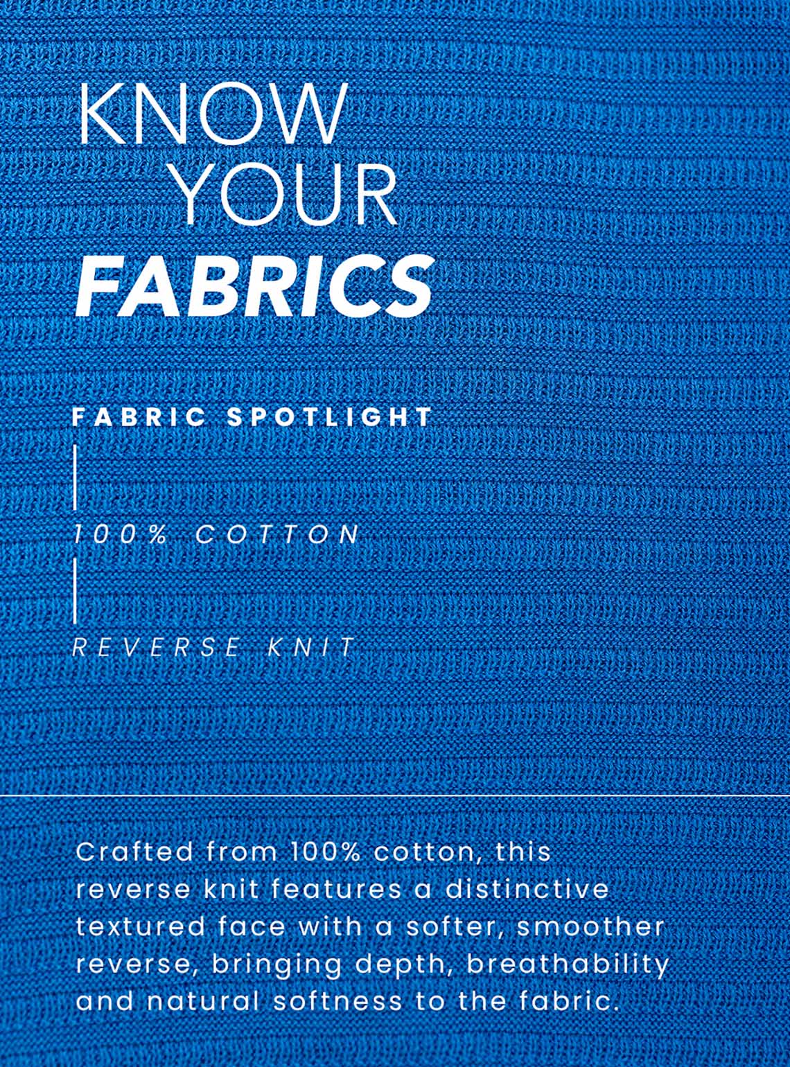Ace Blue Textured Cotton Polo