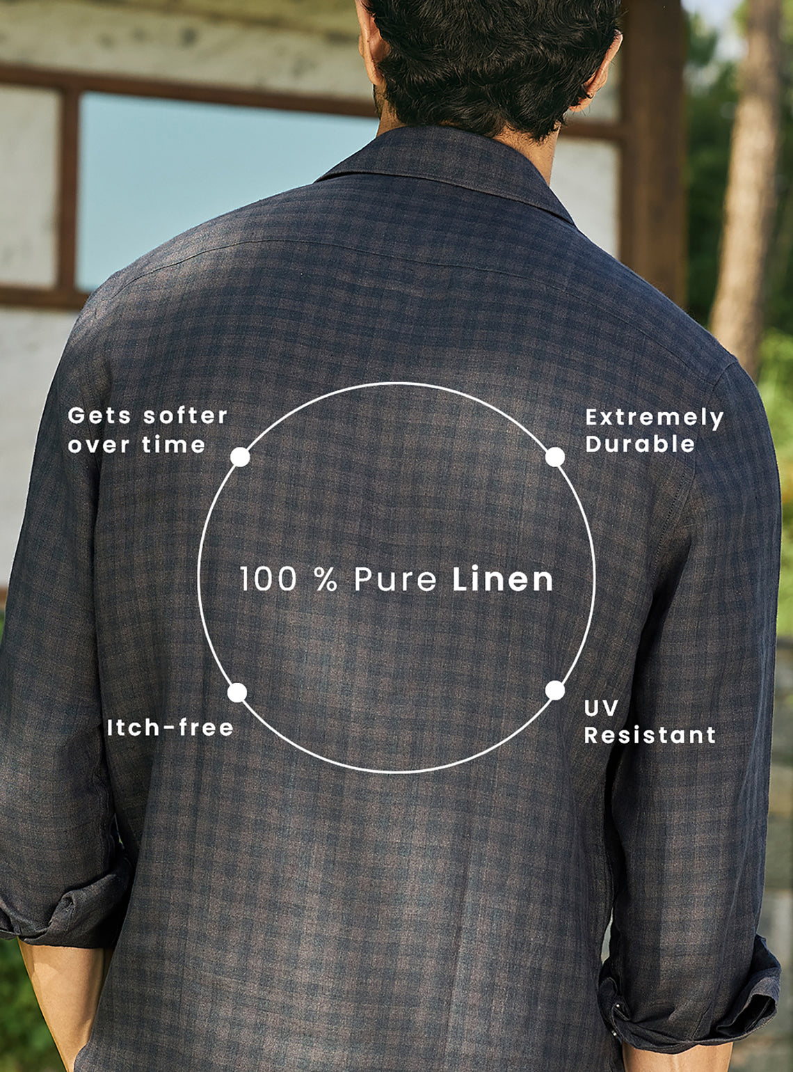 Tartan Black European Linen Check Shirt