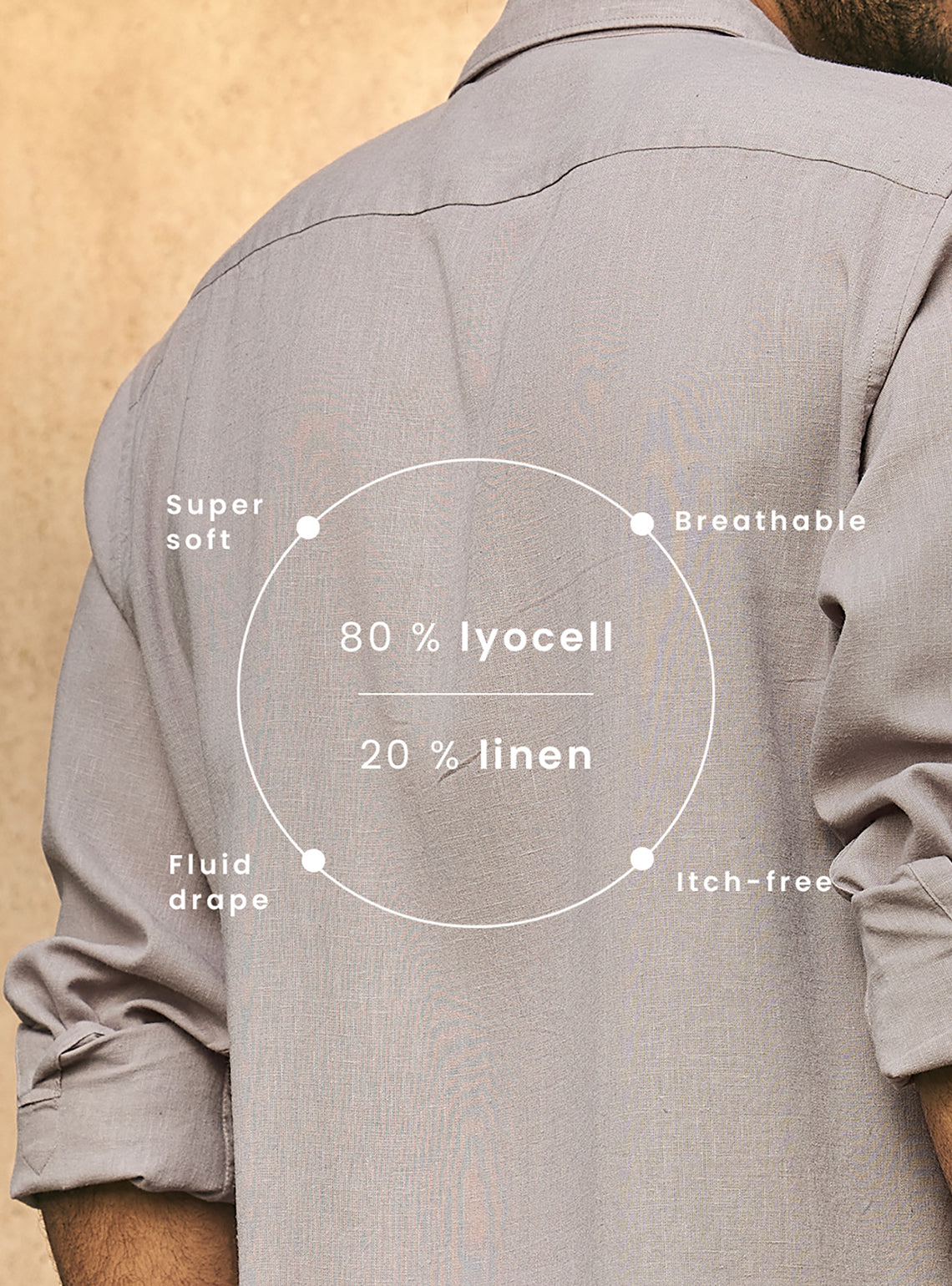 Ashfall Grey Lyocell Linen Shirt