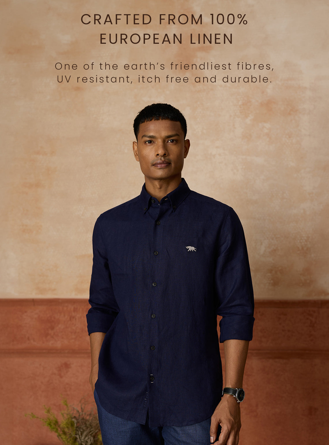 Midnight Navy European Linen Shirt