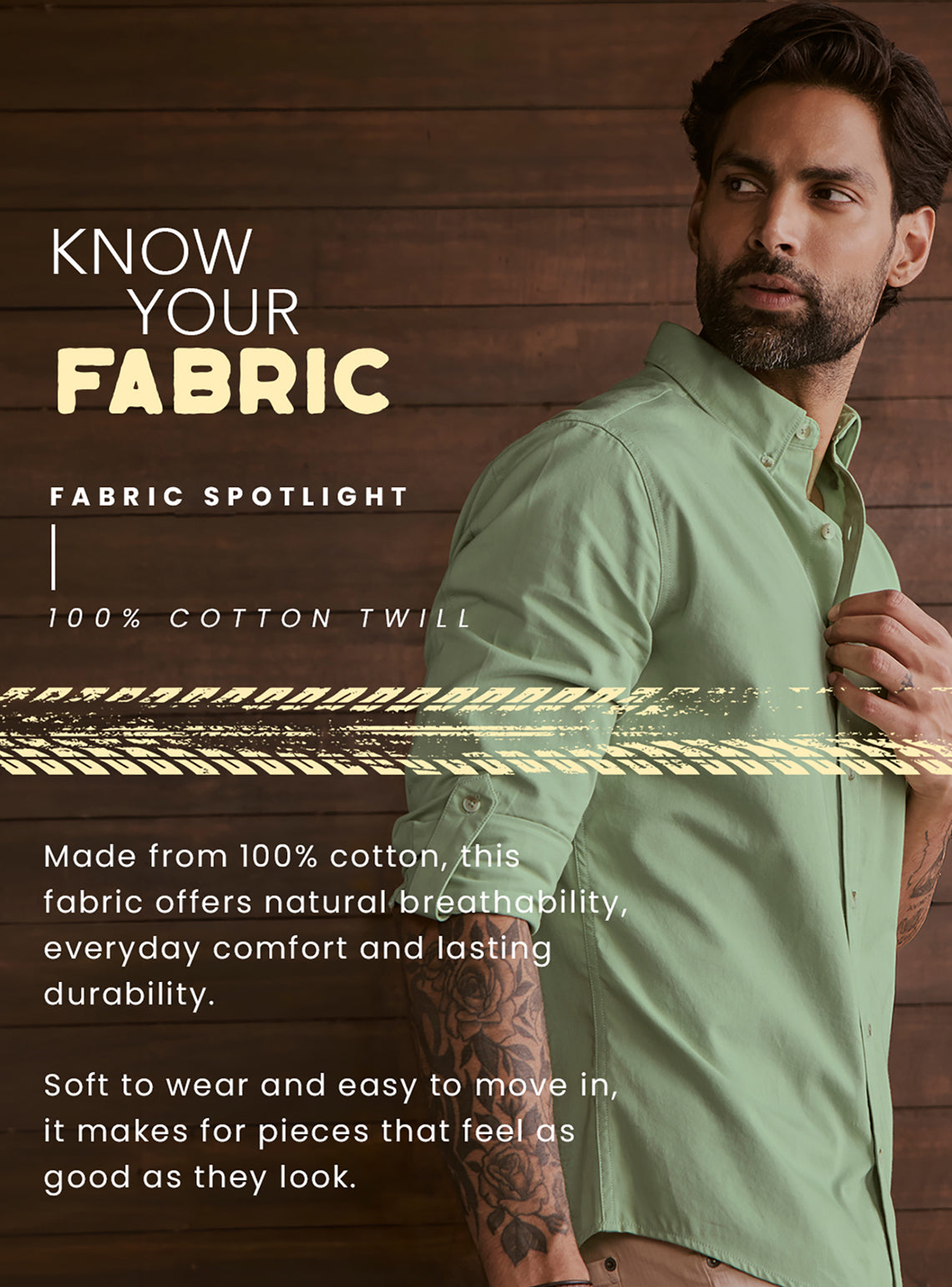 Mineral Green Cotton Twill Shirt