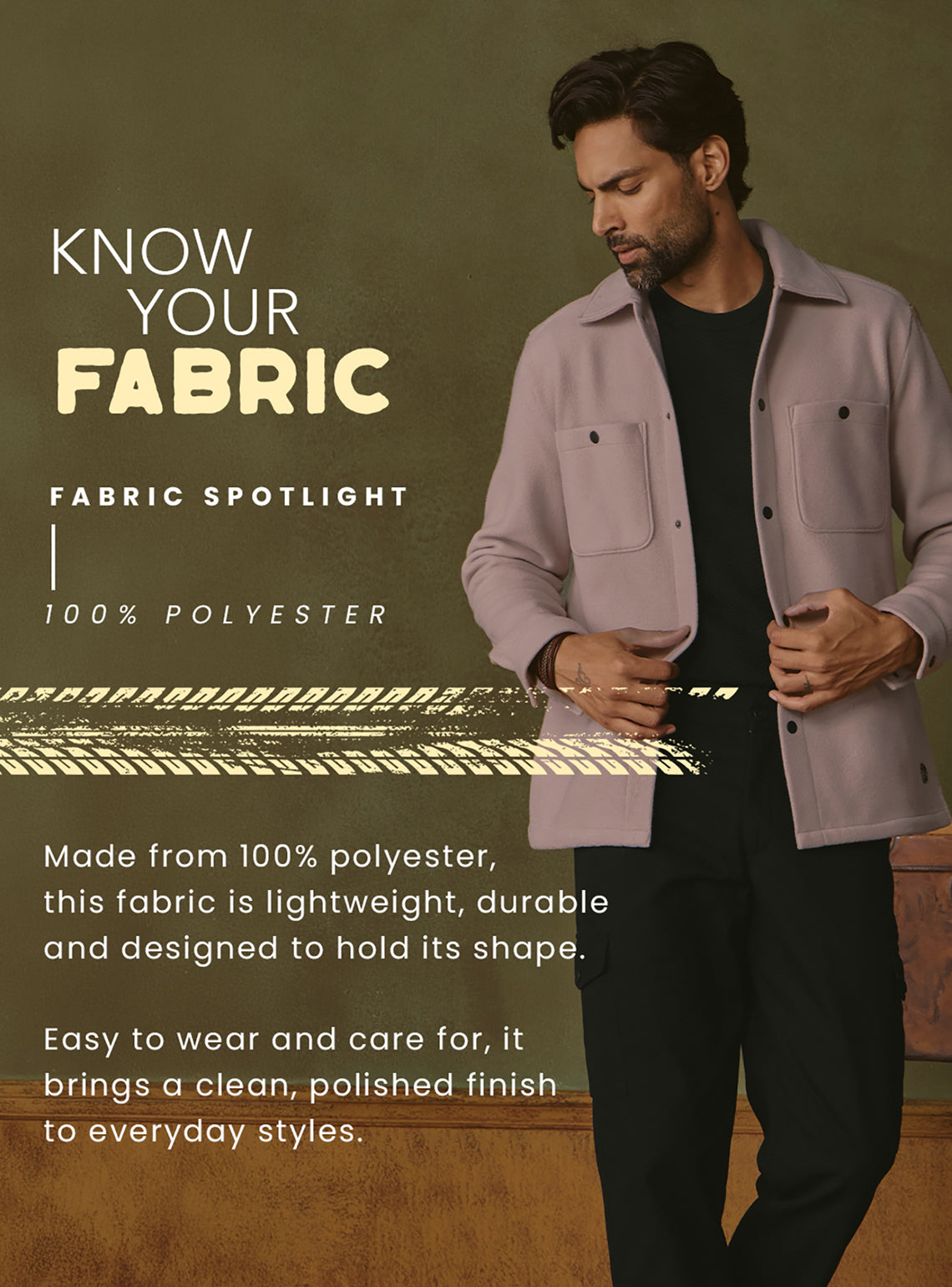 Umber Brown Poly Fleece Jacket