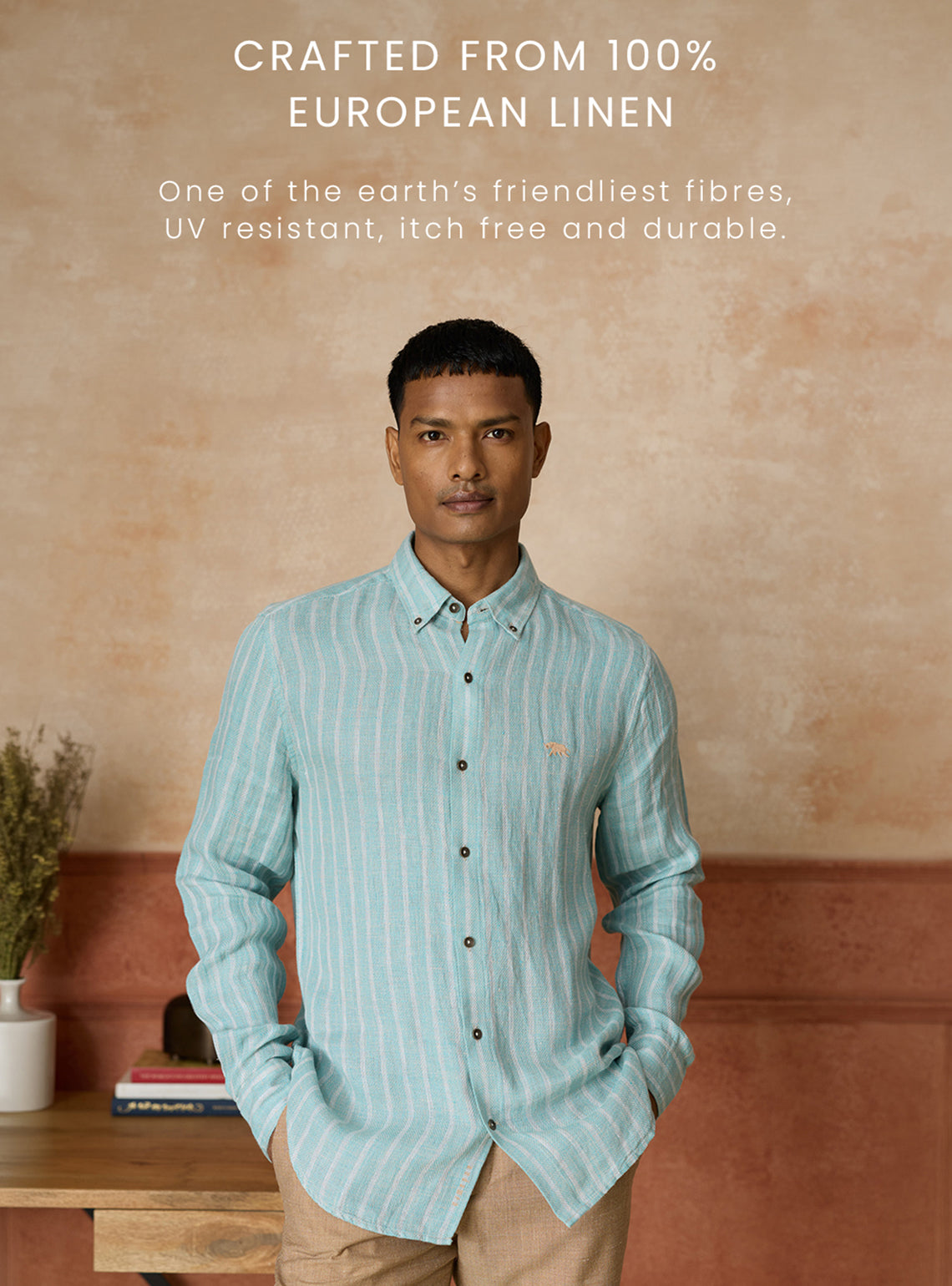 Oasis European Linen Stripe Shirt