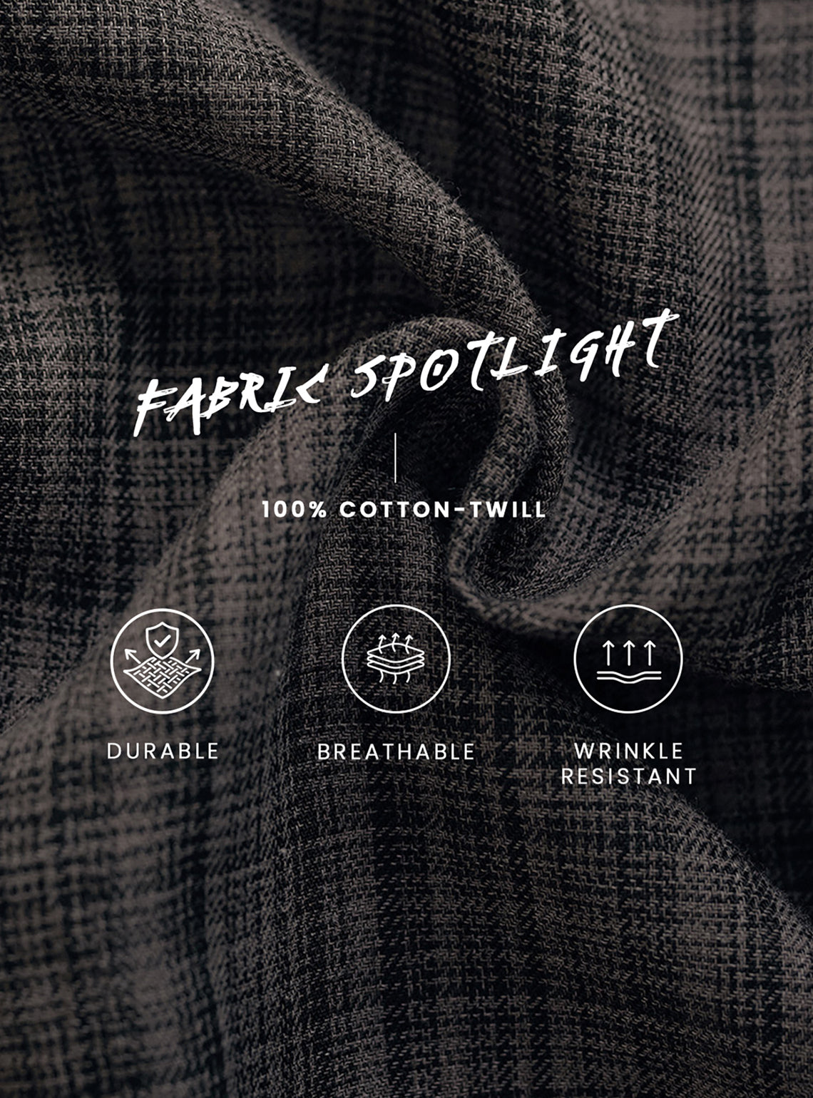 Cocoa Brown Melange Check Cotton Shirt