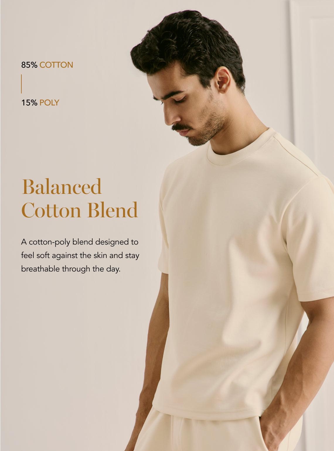 Cloud Off-White Cotton Blend Crewneck