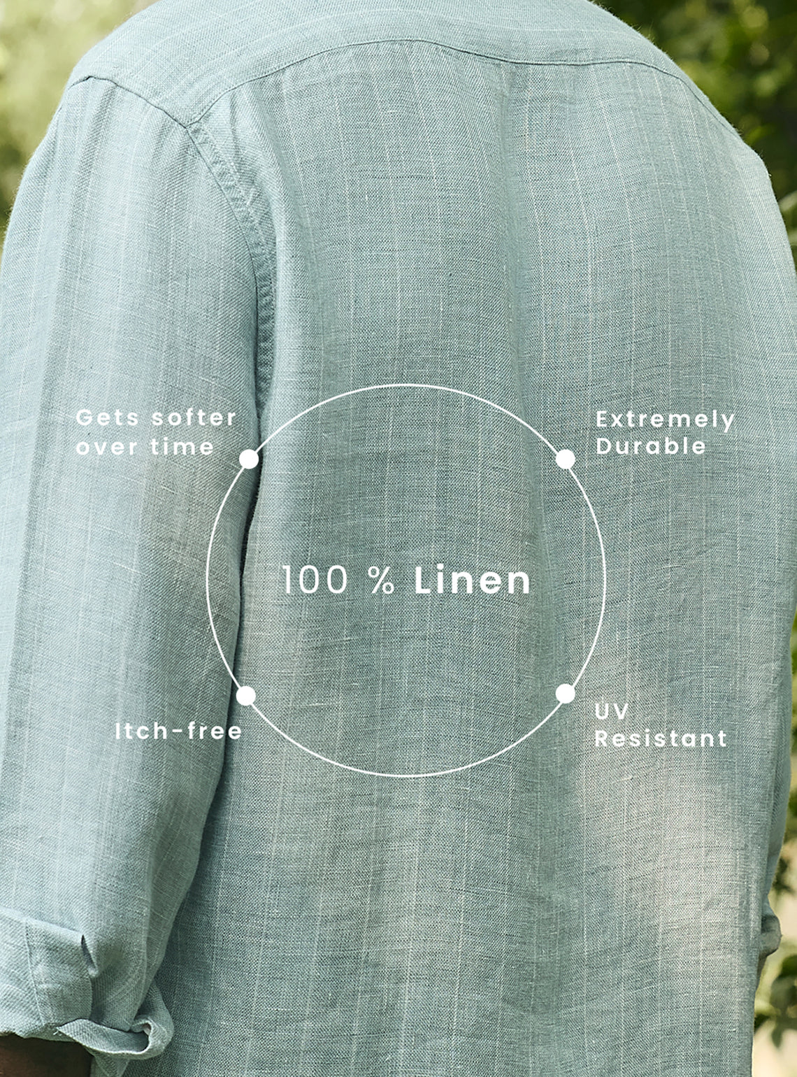 Tide Green European Linen Stripe Shirt