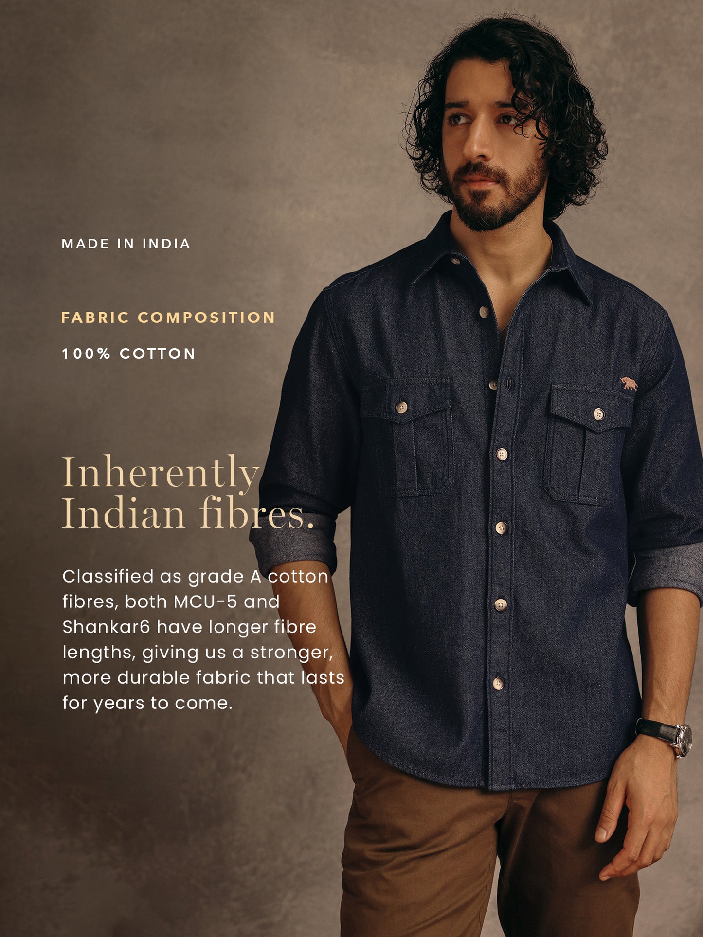 Khaki Safari Cotton Jacket