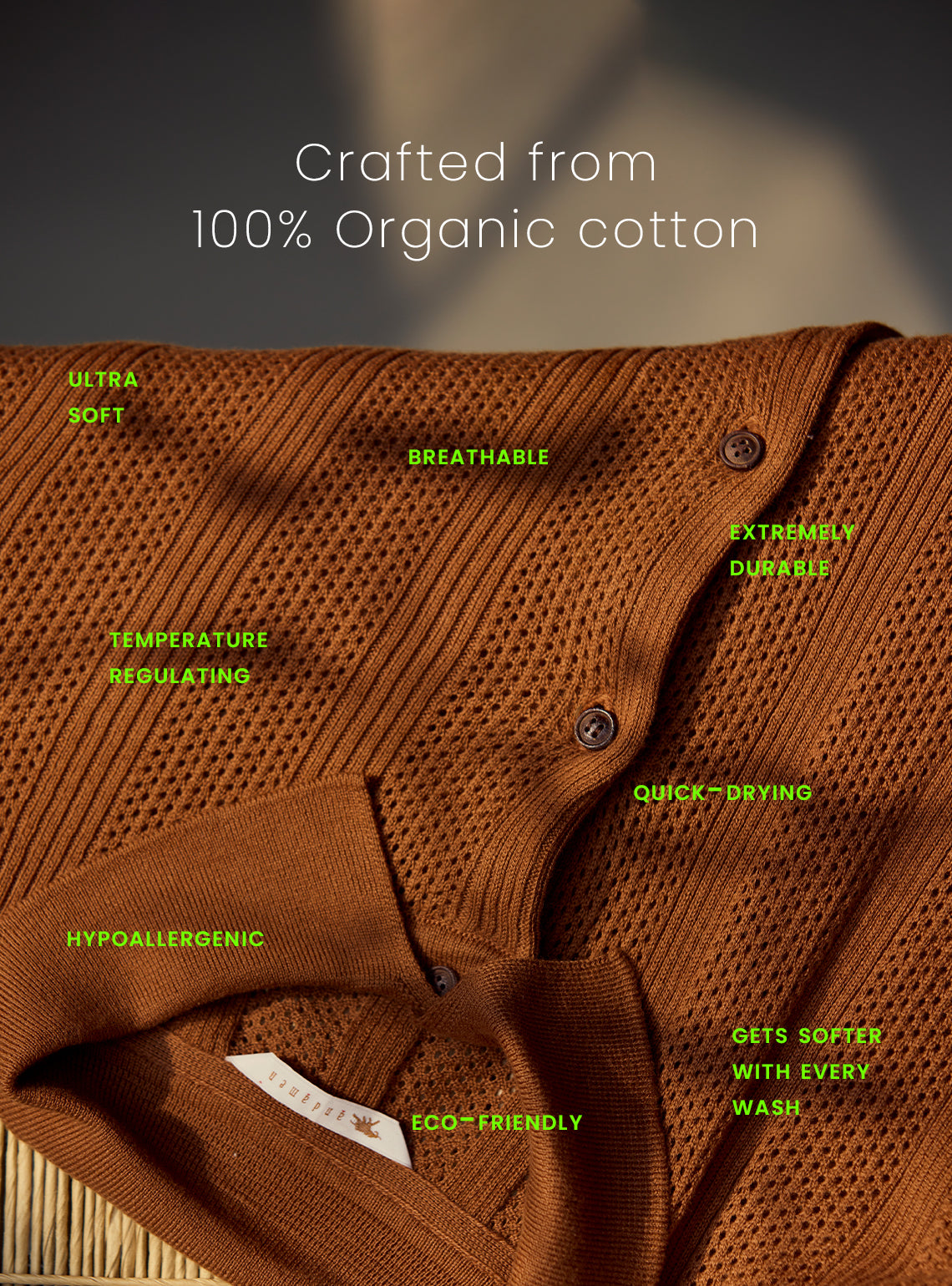 Terra Brown Organic Cotton Shirt