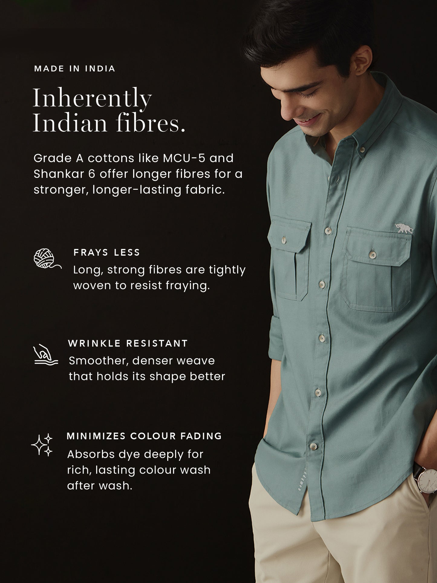 Essential Jet Black Cotton Twill Shirt