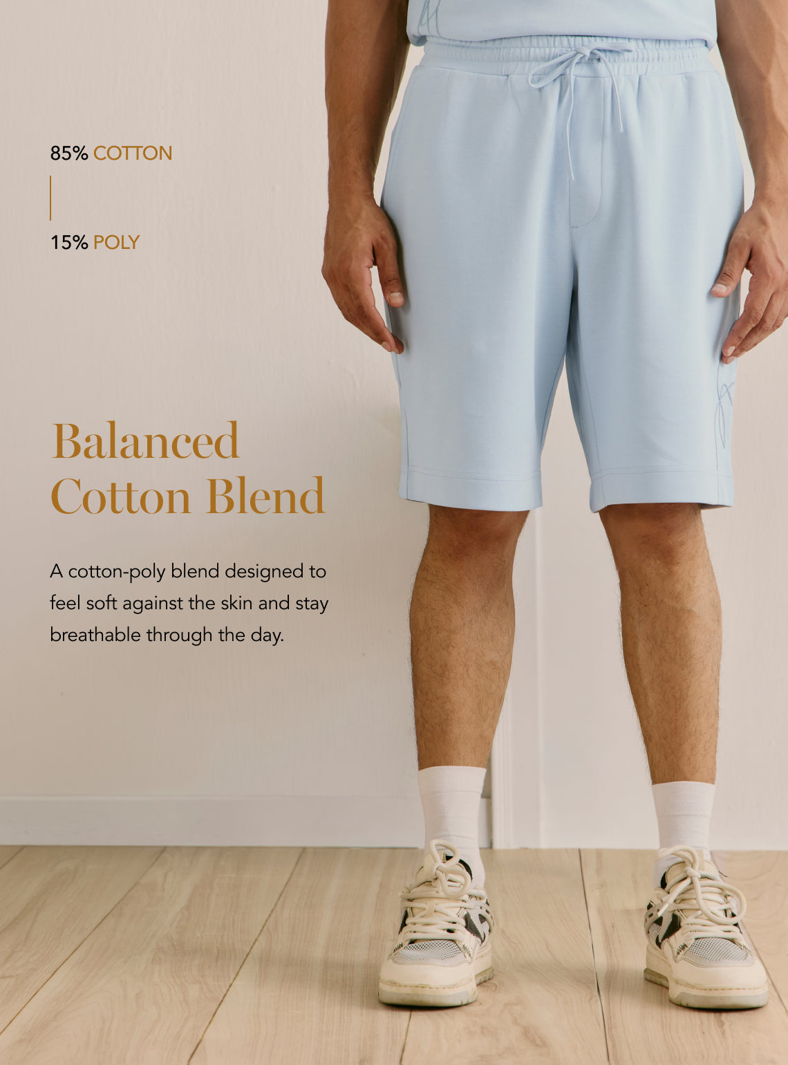 Glacial Steel Blue Blend Shorts