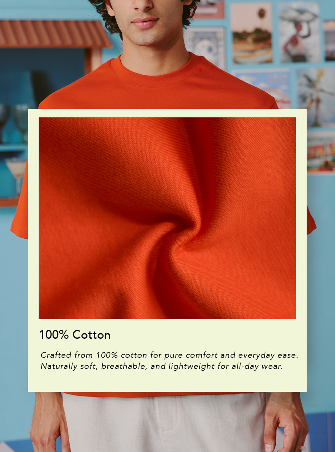 Negroni Rust Cotton Print Crewneck