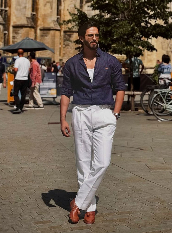 Deep Sea Linen Shirt